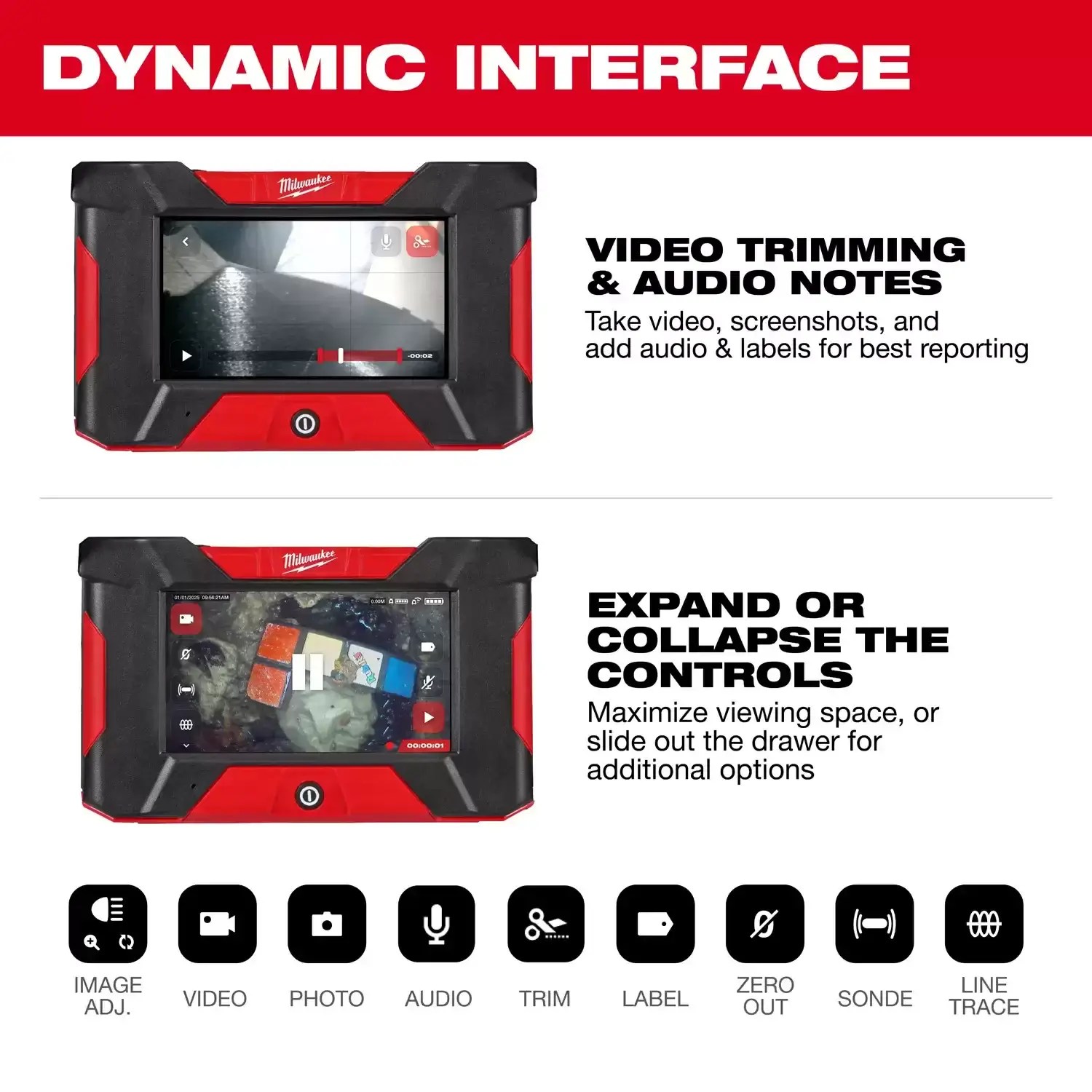 Milwaukee 3971-20 M12 Wireless Monitor with 5.5" HD Touchscreen Display