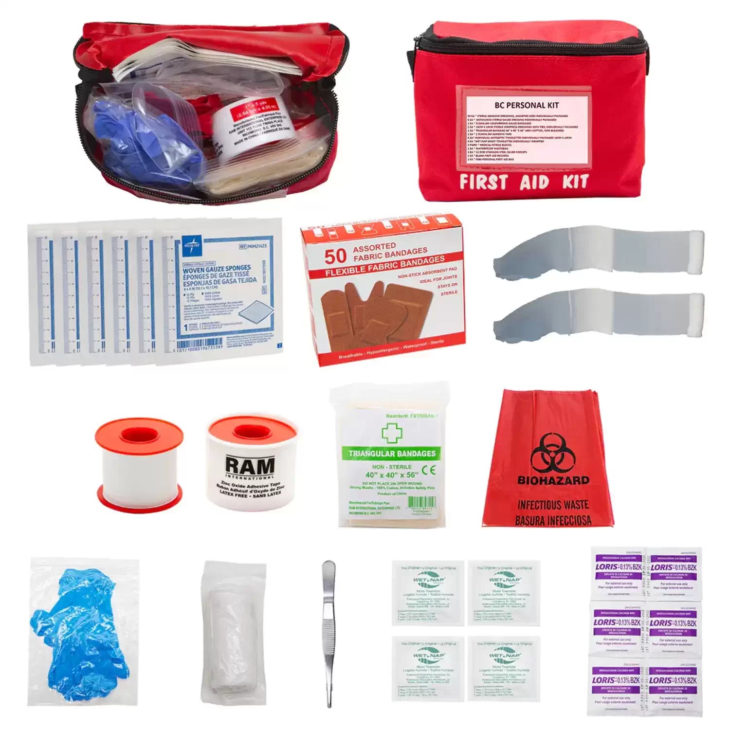 Ram International FSBCPFSB6 BC Personal First Aid Kit, Soft Bag