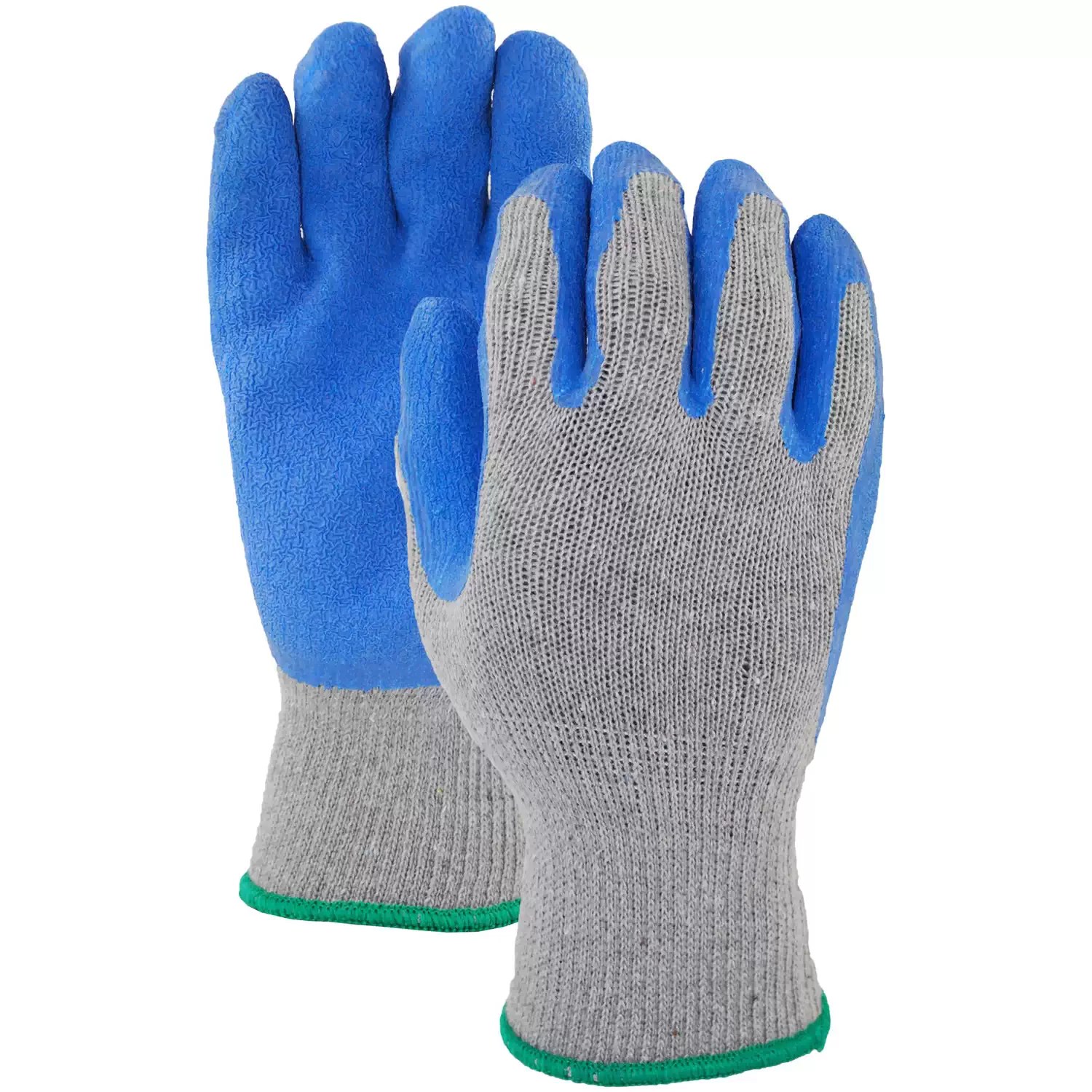 Watson JUNKM Junkyard Dog Medium Rubber Coated Poly/Cotton Gloves - Green Hem