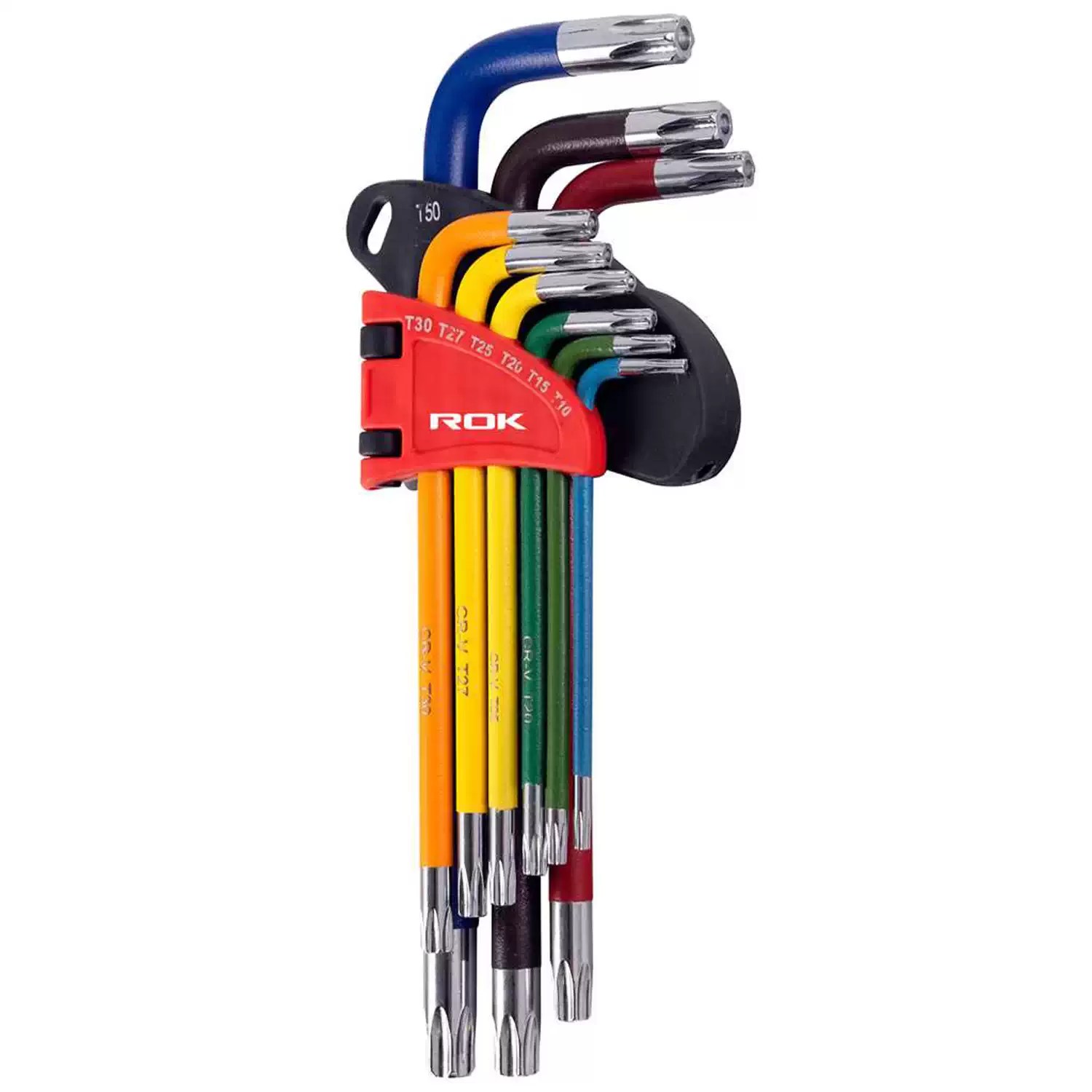 ROK 61044 9PC Colour Coded Torx Hex Key Set