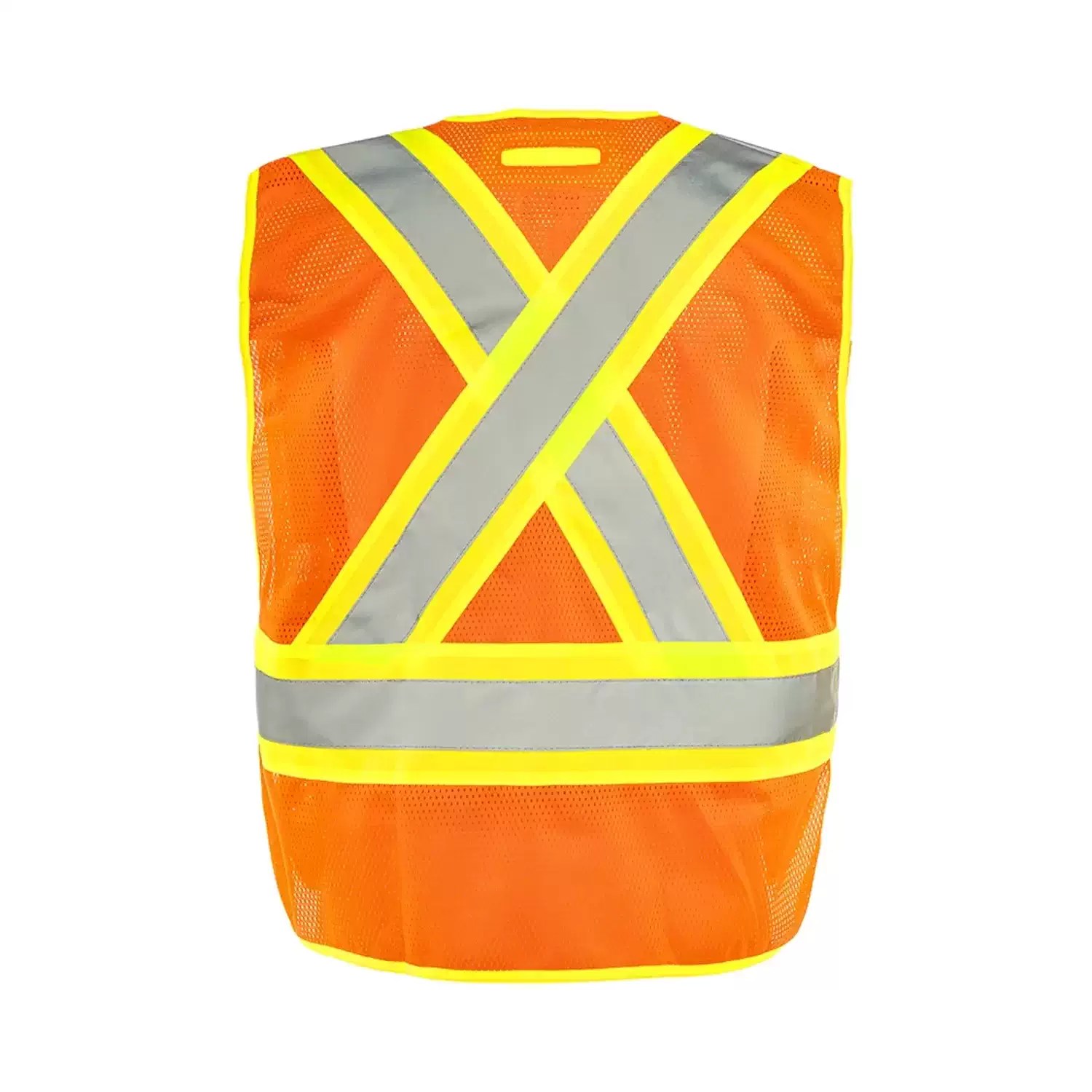 WASIP Ltd. TV1OU Ground Force Orange Universal 5 Pt. Tearaway Mesh Traffic Vest