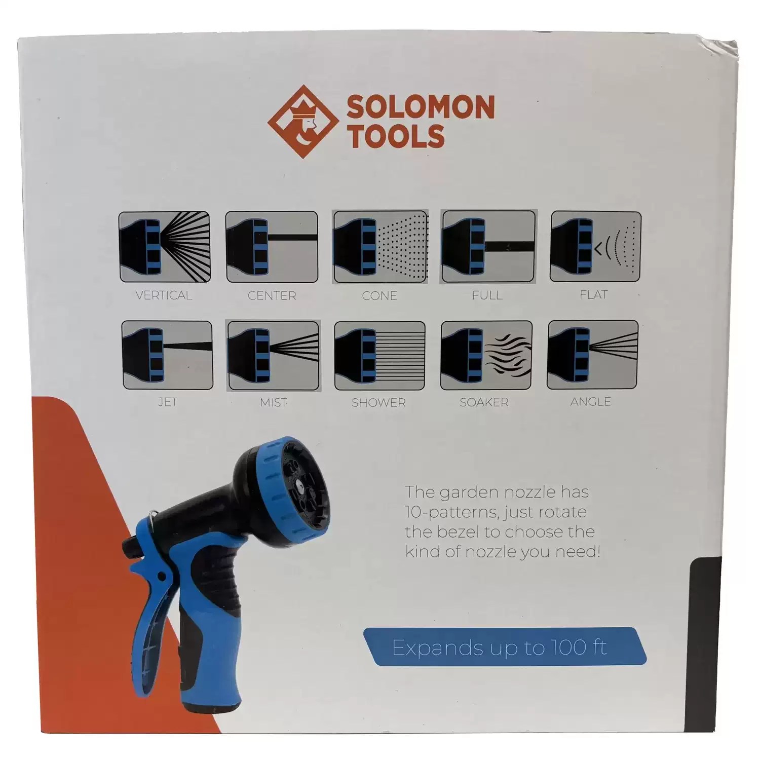 Solomon Tools GH100EX 100' Expandable Garden Hose Kit