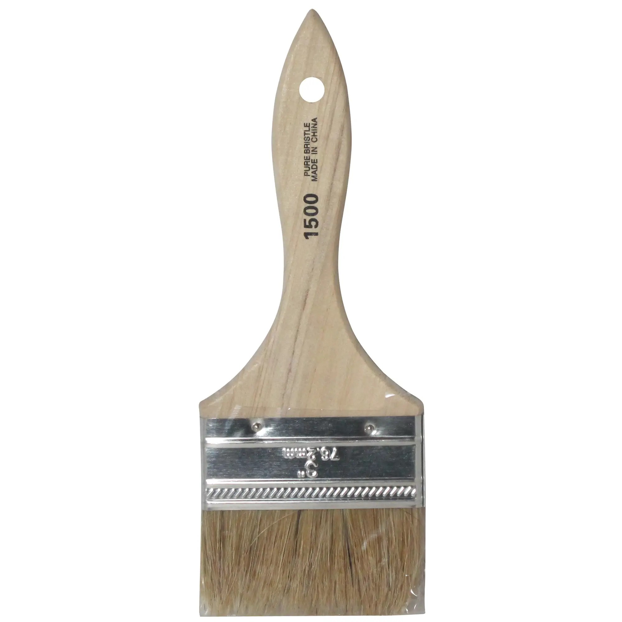 Pintar Manufacturing 15000300 3" White China Bristle Paint Brush – Oil-Based Finish Brush for Walls, Trim, and Furniture