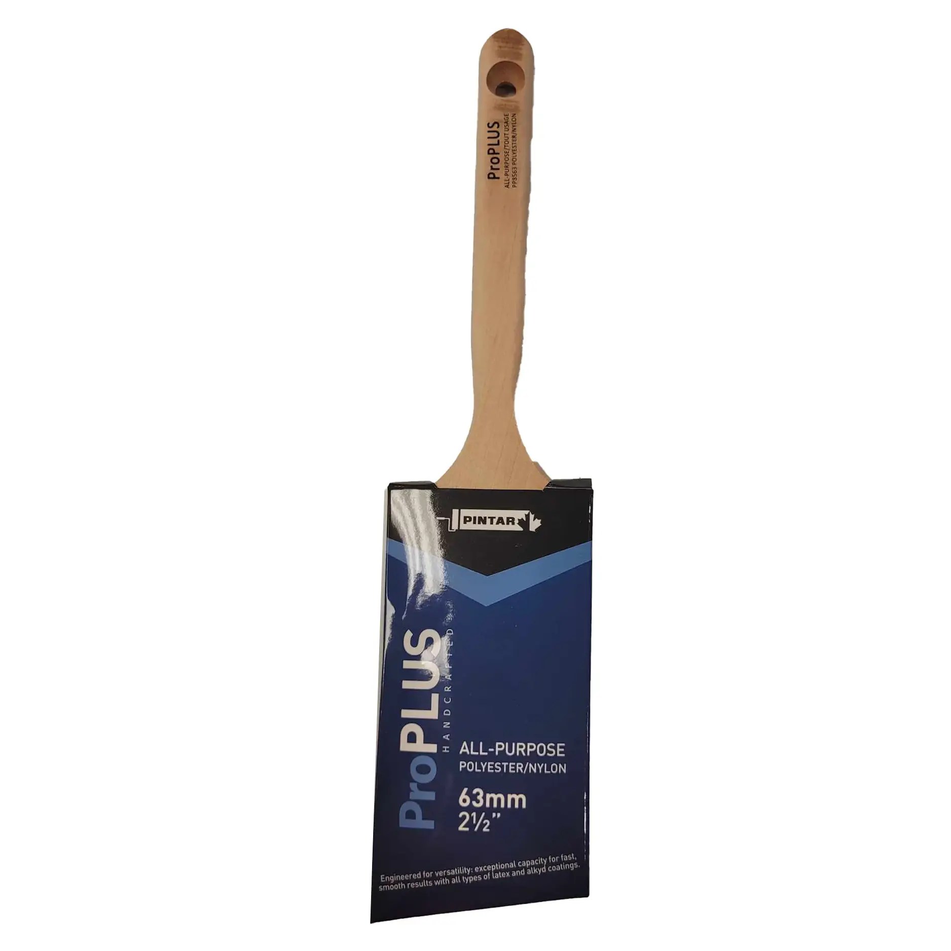 Pintar Manufacturing PP8563 ProPLUS All Purpose 2-1/2" Angular Paint Brush – Balanced Coverage and Precision for Professional Results