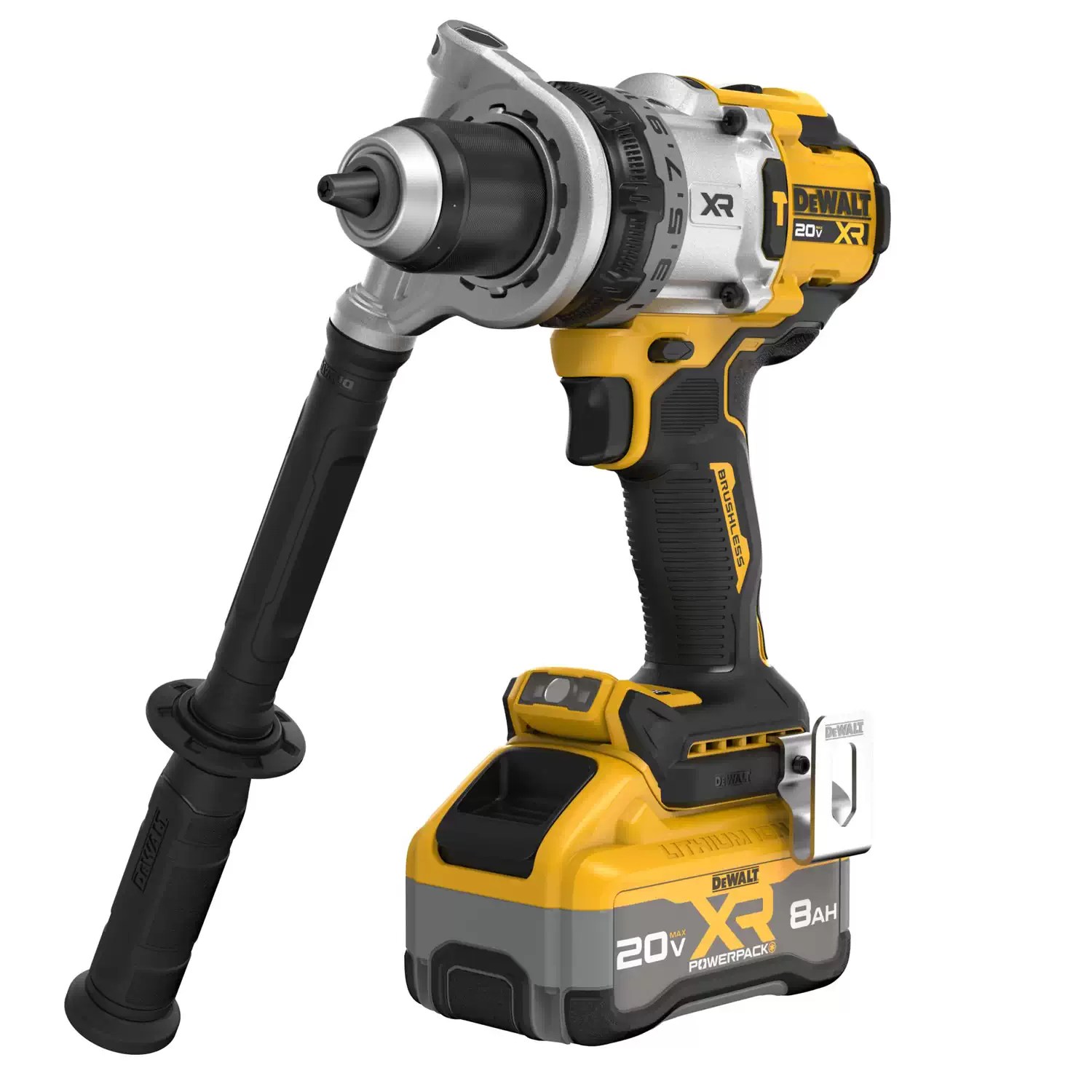 DEWALT DCD1007WW1 20V MAX XR 1/2" 3 Speed Hammer Drill Kit (1) 8AH