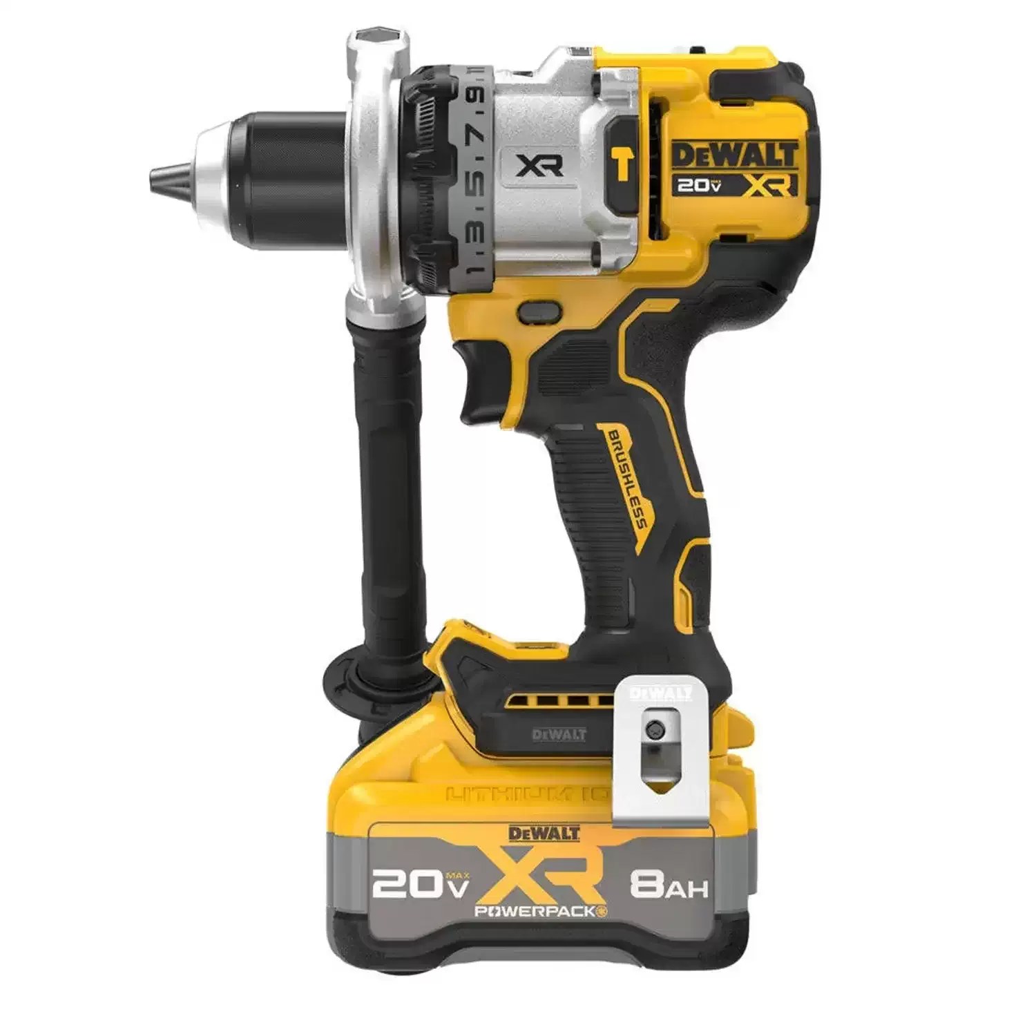DEWALT DCD1007WW1 20V MAX XR 1/2" 3 Speed Hammer Drill Kit (1) 8AH