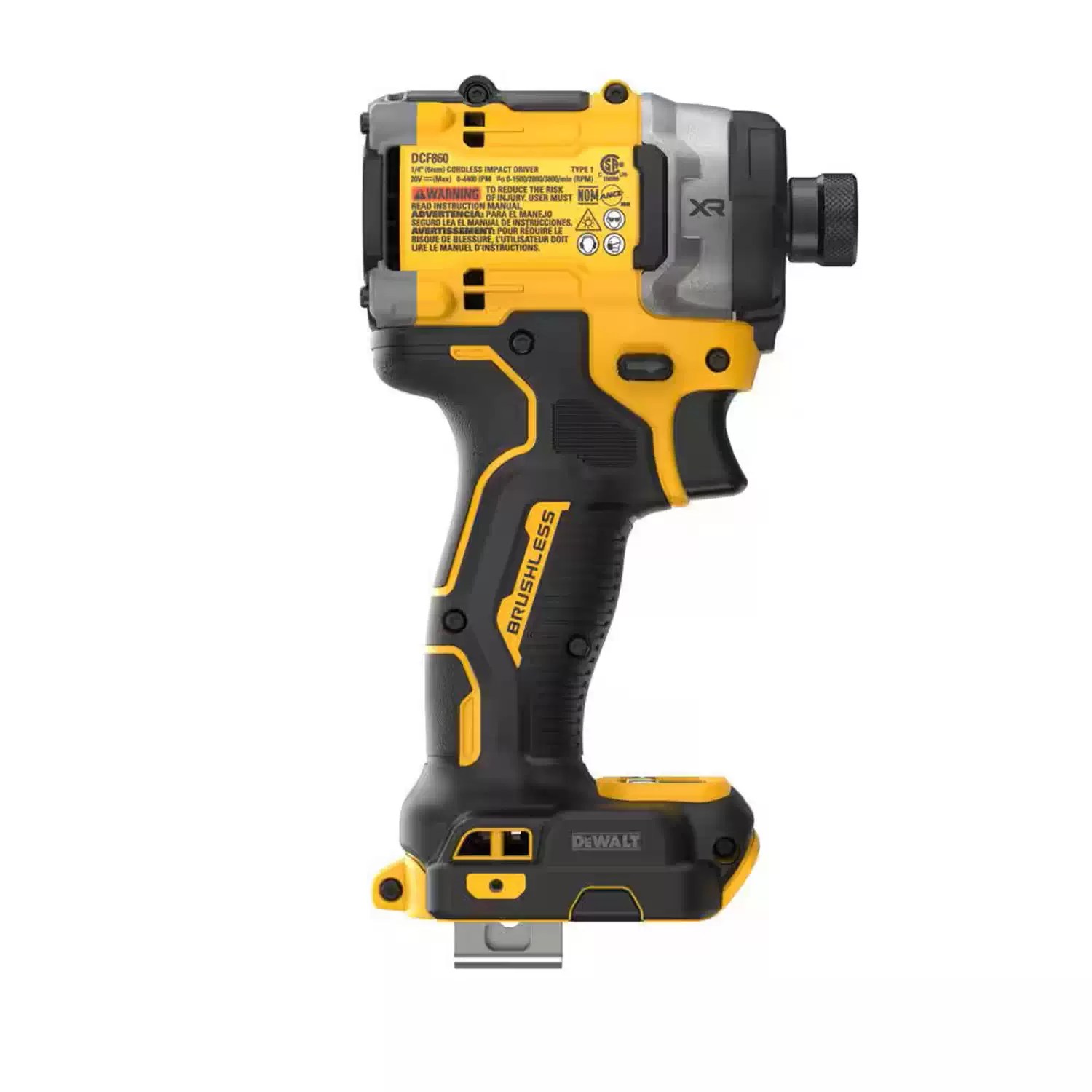 DEWALT DCF860B 20V MAX XR 1/4" Brushless 3-Speed High Torque Impact Driver - Tool Only