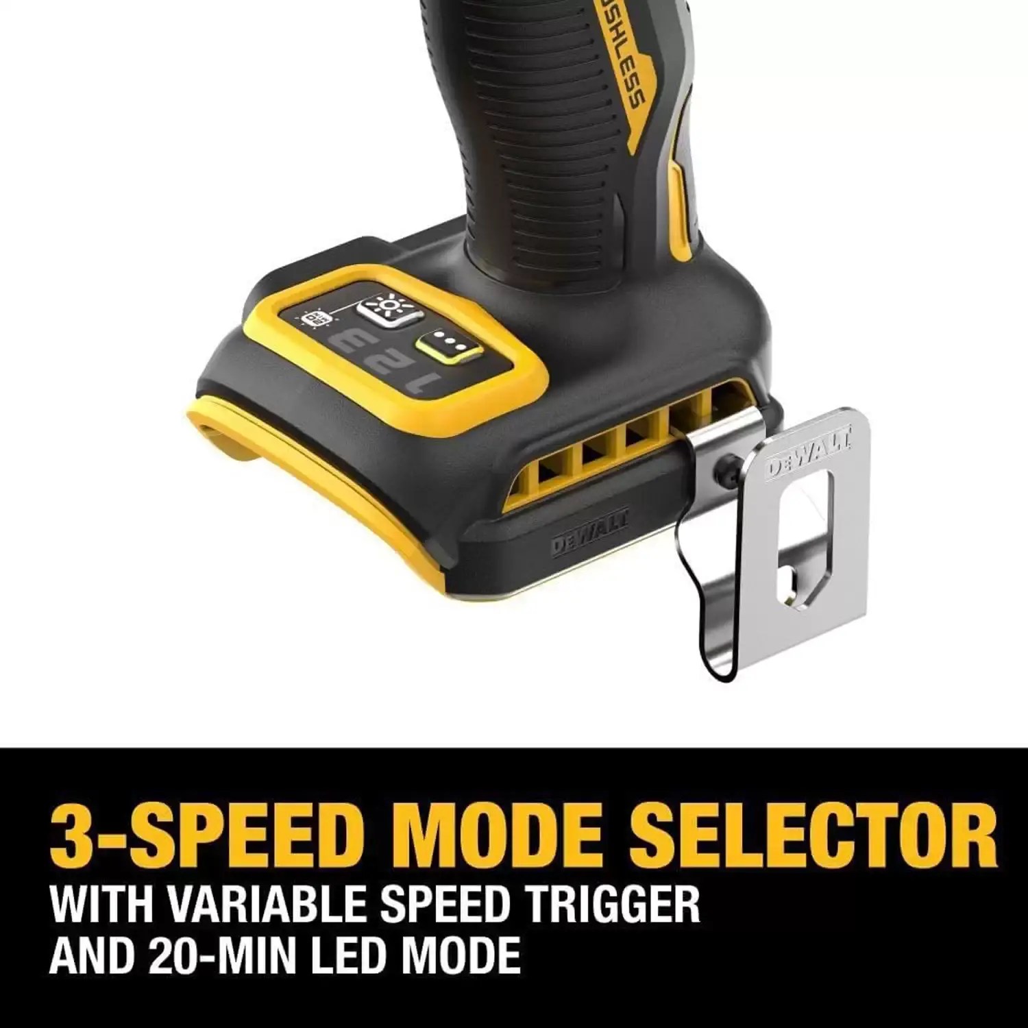 DEWALT DCF860B 20V MAX XR 1/4" Brushless 3-Speed High Torque Impact Driver - Tool Only