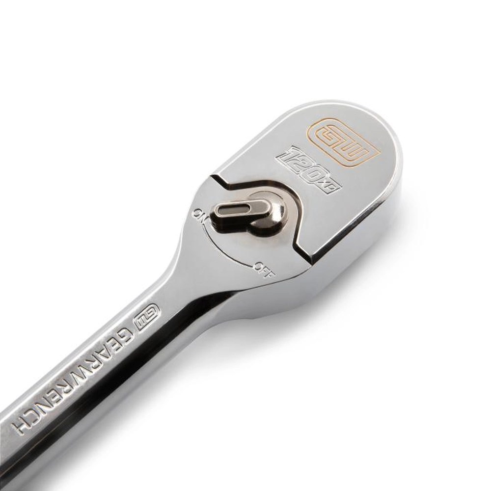 GEARWRENCH 81304XP 1/2" Drive 120XP Full Polish Chrome 11" Teardrop Ratchet