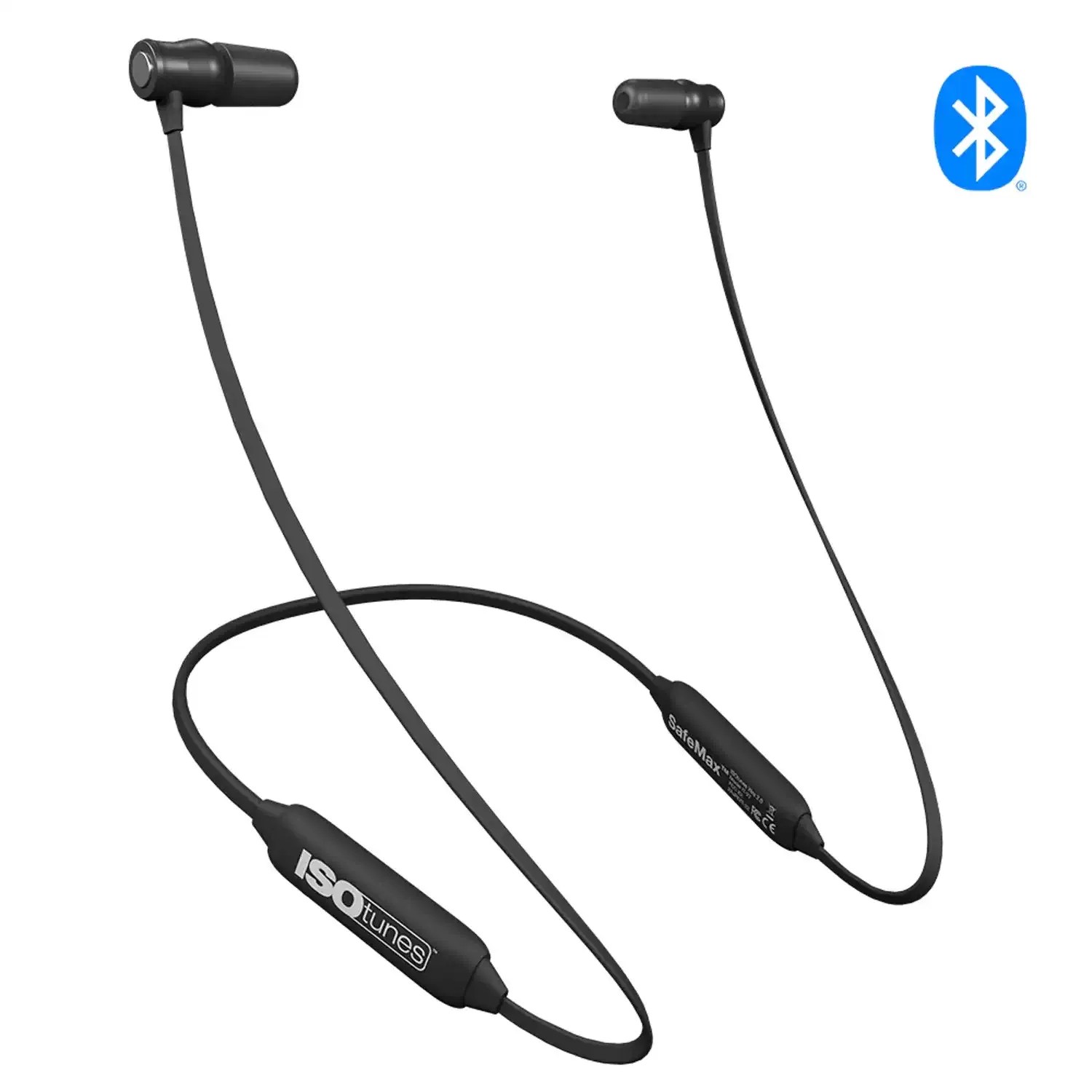 ISOtunes IT-27 XTRA 2.0 Wireless Bluetooth Noise-Isolating Earbuds, Matte Black