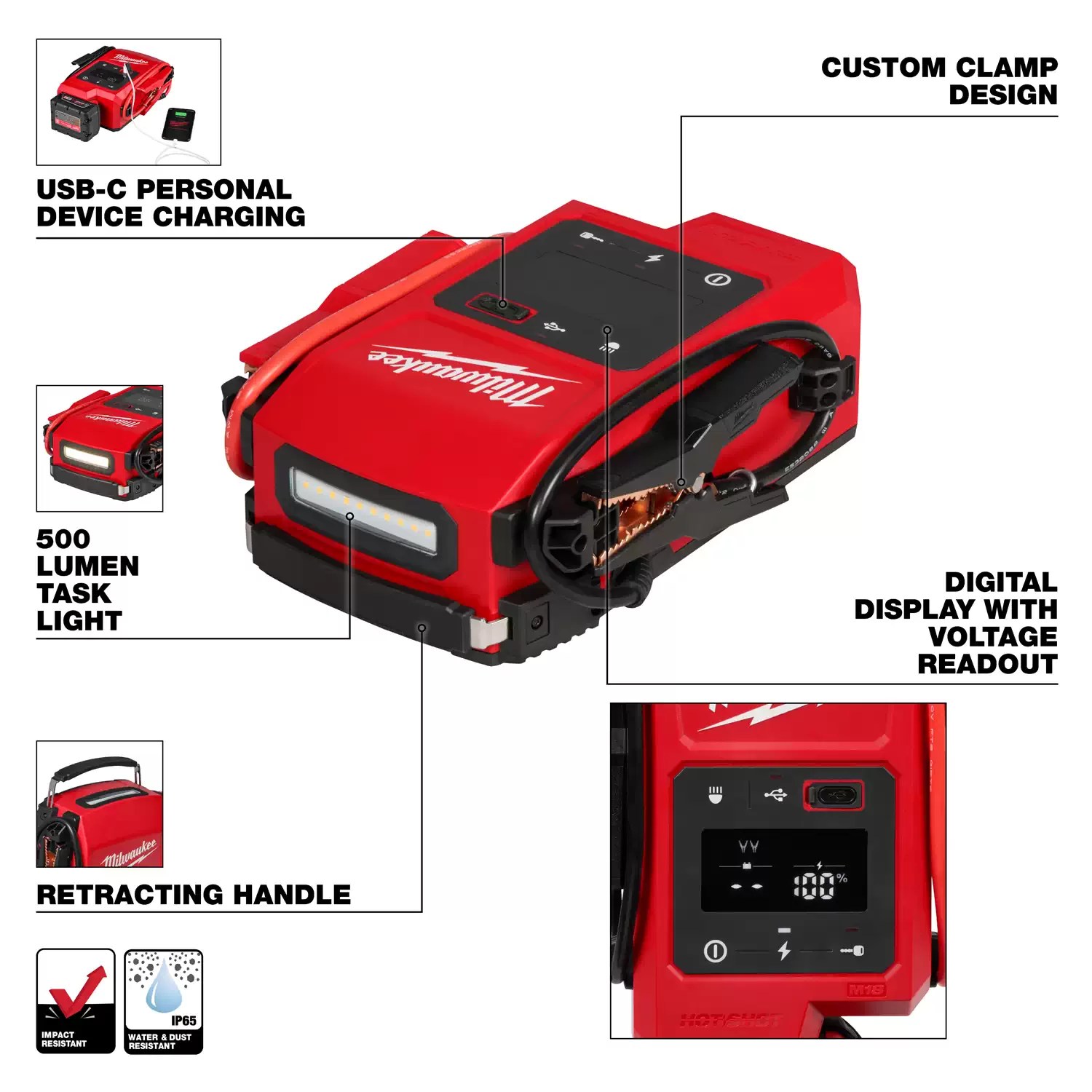 Milwaukee 3841-20 M18™ HOTSHOT™ Jump Starter - Tool Only