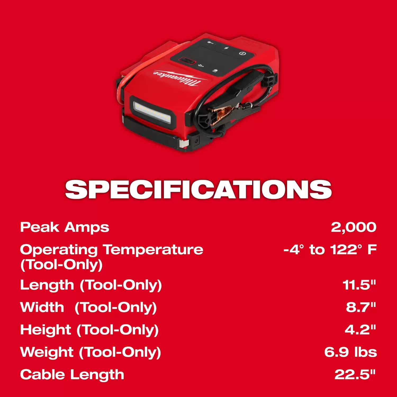 Milwaukee 3841-20 M18™ HOTSHOT™ Jump Starter - Tool Only