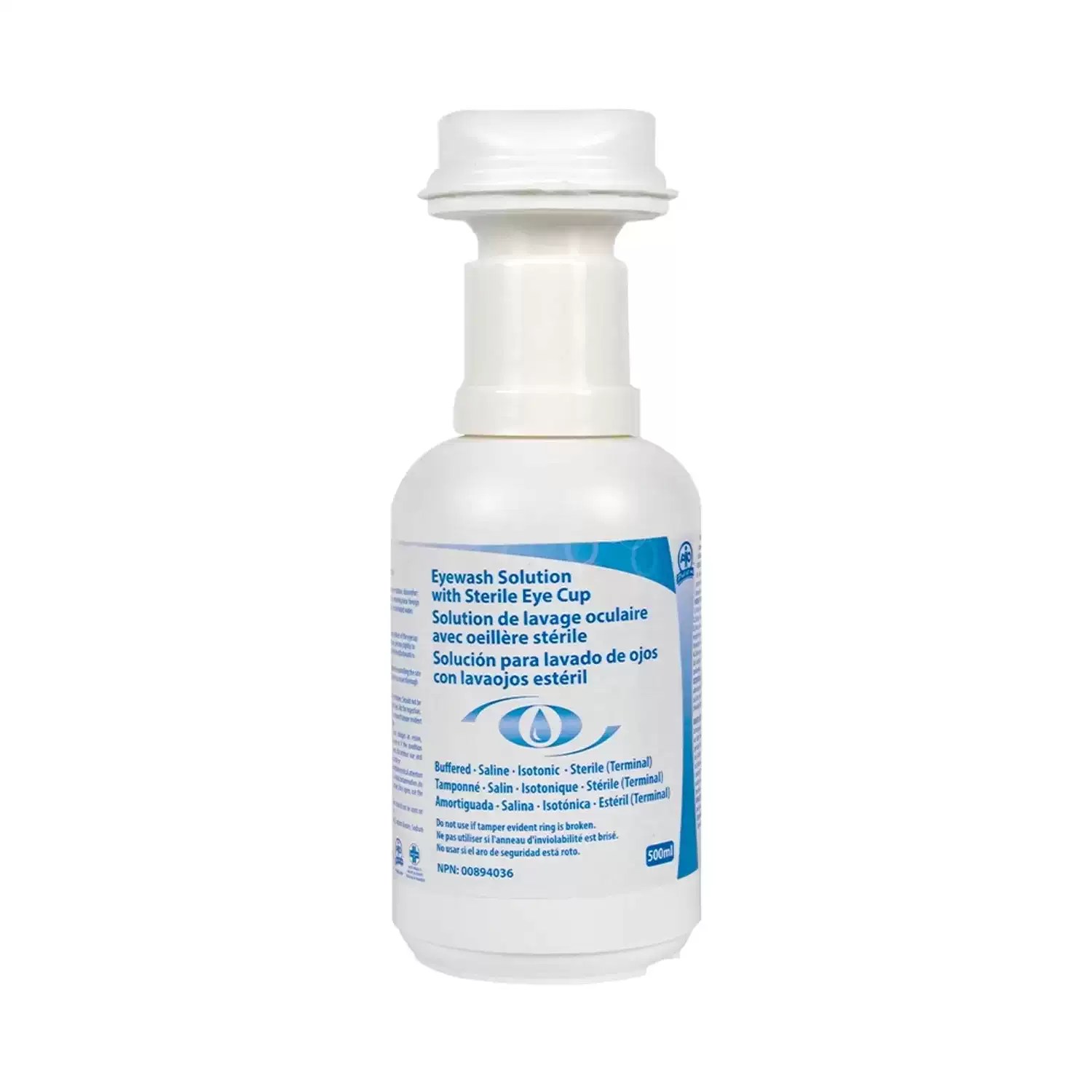 WASIP Ltd. F4601165 500ml Eyewash Solution with Sterile Eye Cup