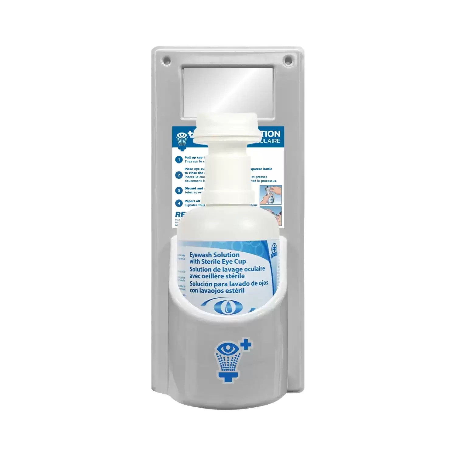 WASIP Ltd. F4804701 Single 1L Eyewash Station with Sterile Eye Cup