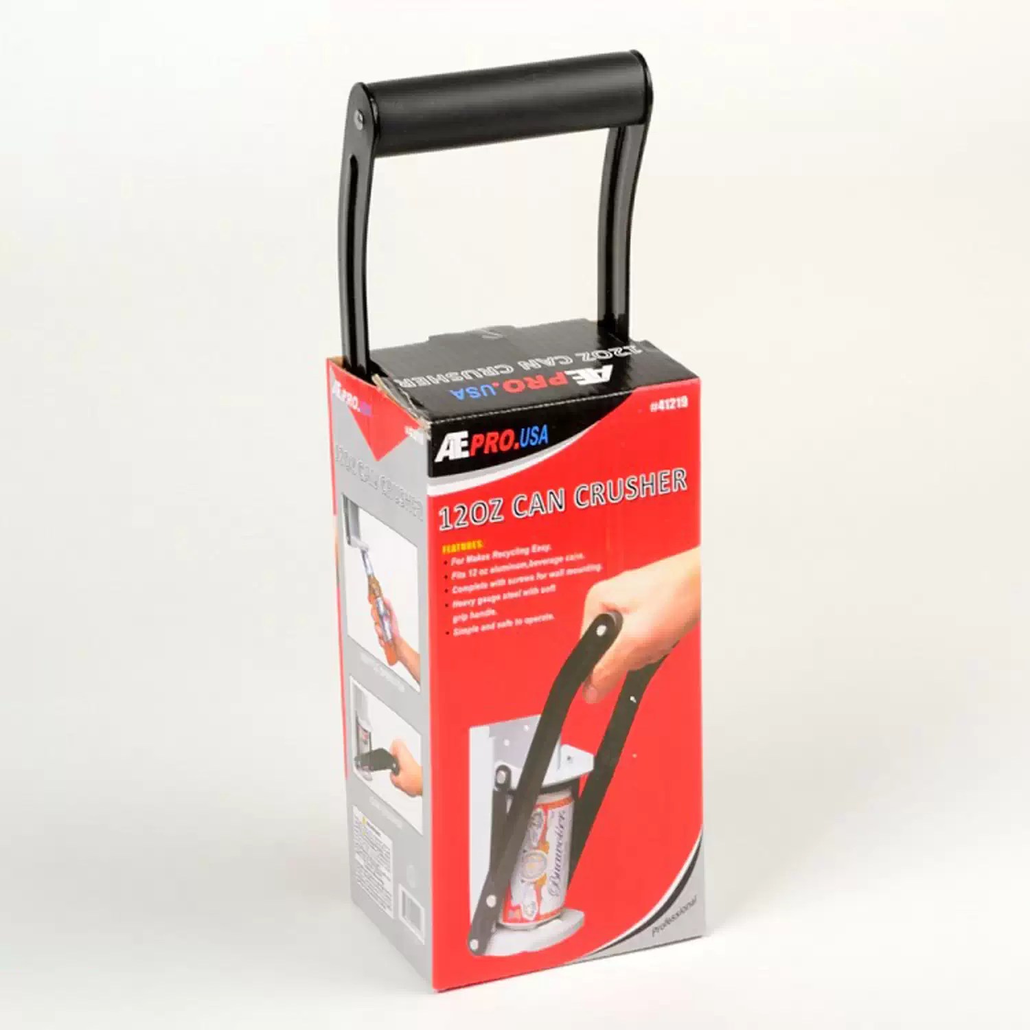 ATE Pro Tools 41219 12OZ Can Crusher with Bottle Opener