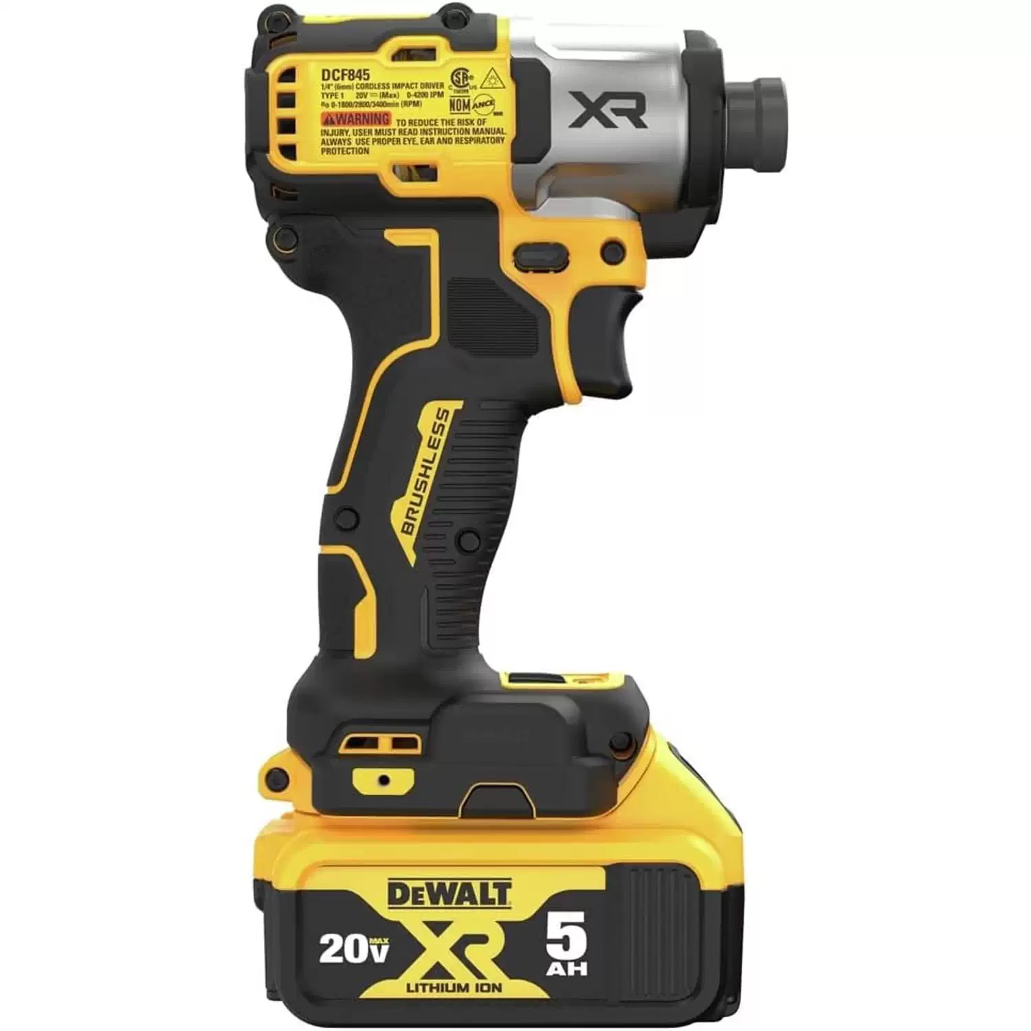 Dewalt DCF845P2 20V MAX XR 3-Speed 1/4" Cordless Brushless Impact Driver Kit (with 2 x 5.0Ah Batteries)