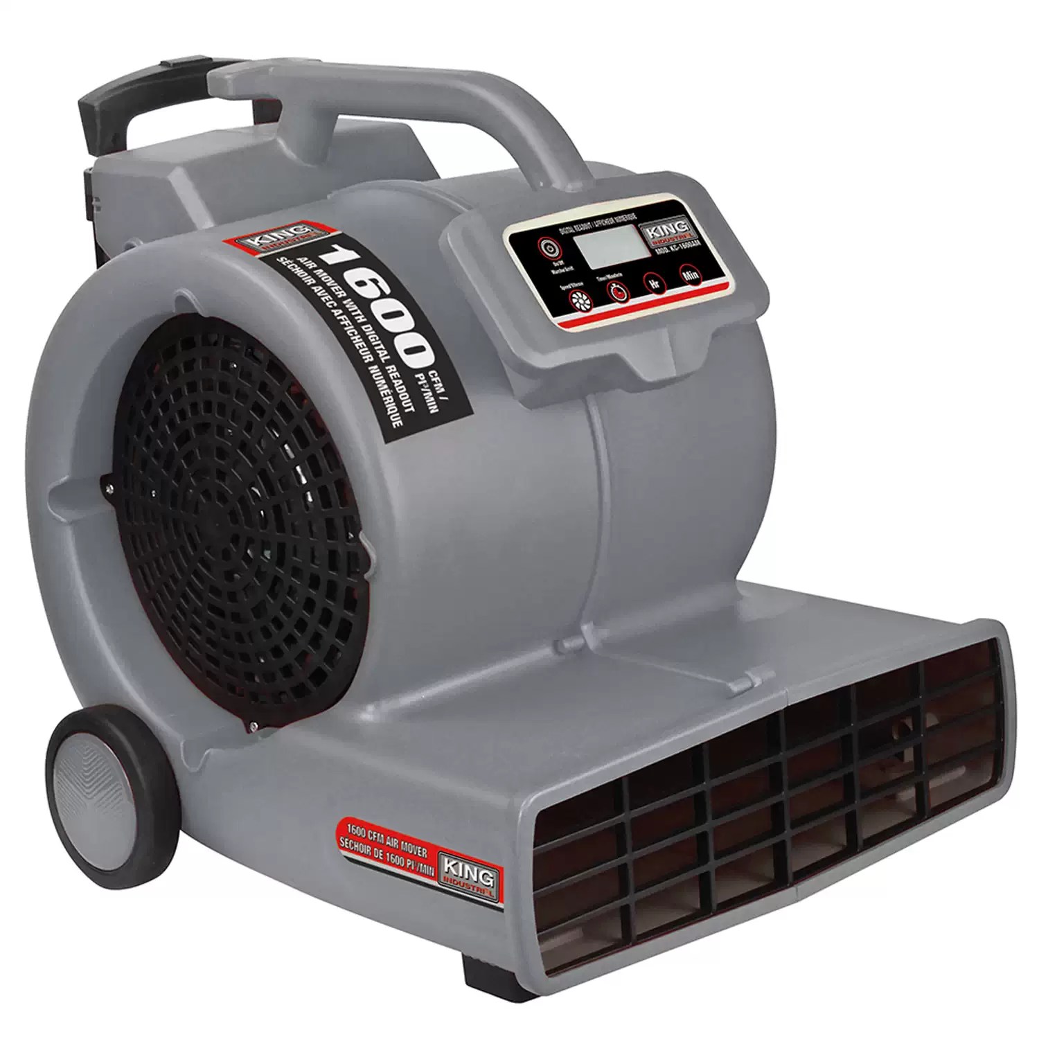King Industrial KC1600AM 1600 CFM 3 Speed High Velocity Air Mover, Shop Fan