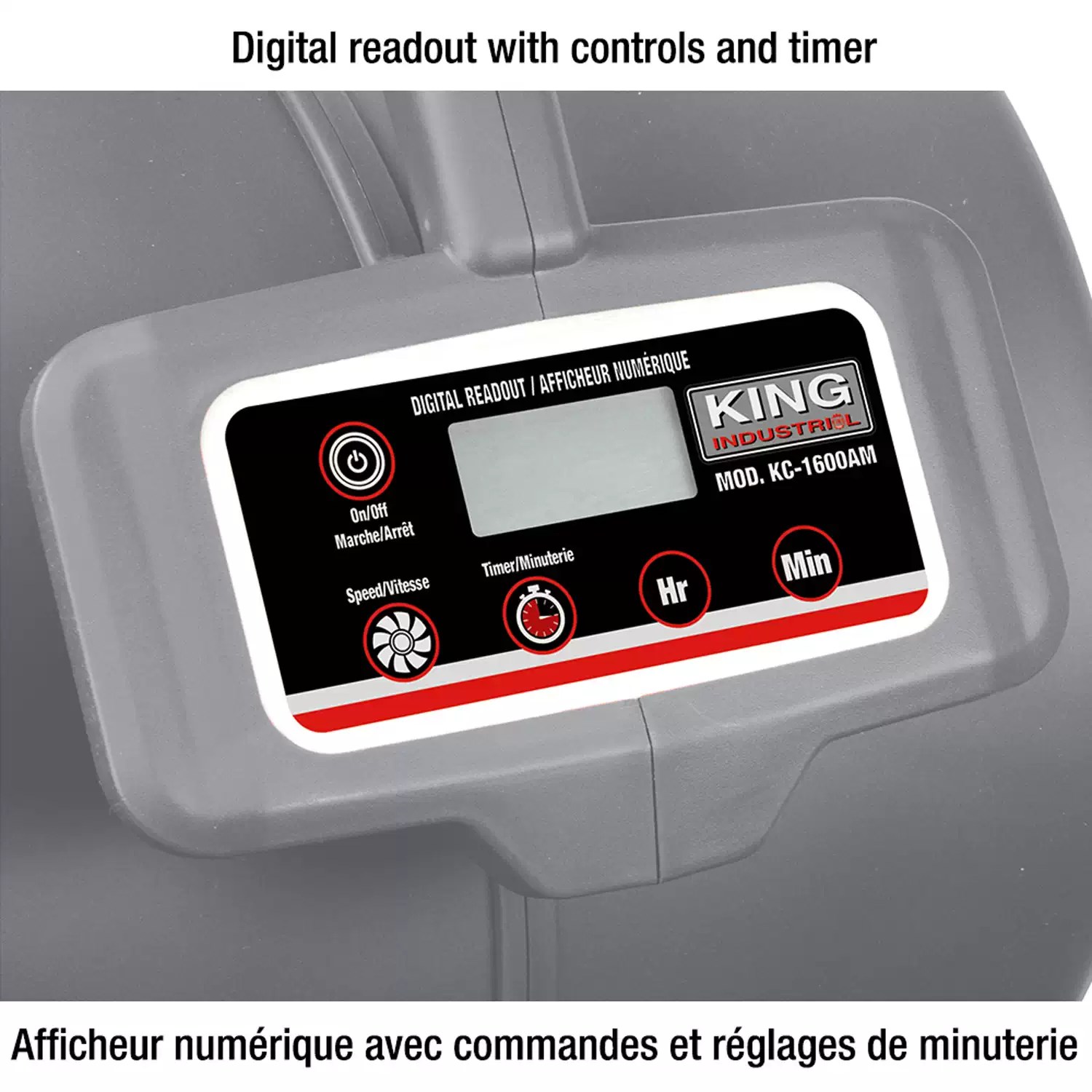 King Industrial KC1600AM 1600 CFM 3 Speed High Velocity Air Mover, Shop Fan