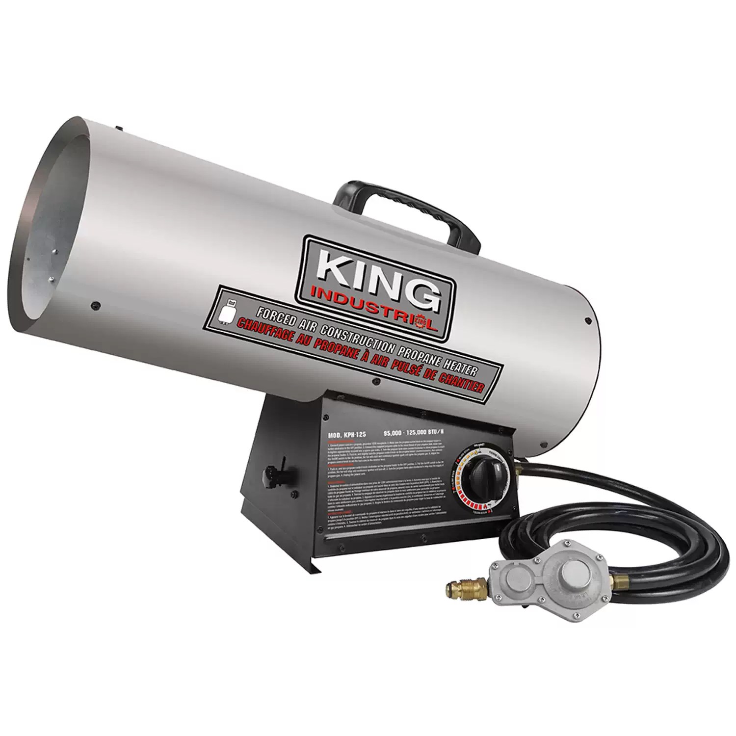 King Industrial KPH-125 125,000 BTU Forced Air Construction Propane Heater