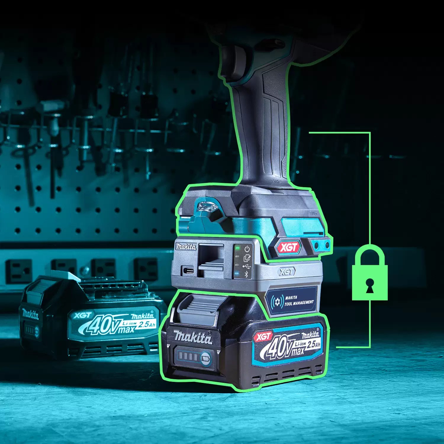 Makita ADP12 40Vmax XGT XDefence Cordless Tool Management Communication Adapter