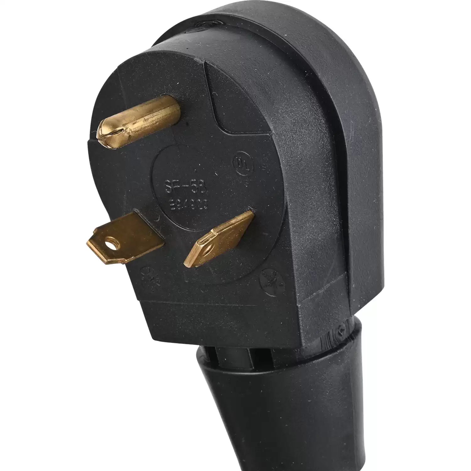 Century Wire D19001110 25' 30A RV Extension Cord, STW 10/3, 125V, Right-Angle Connector (Black)