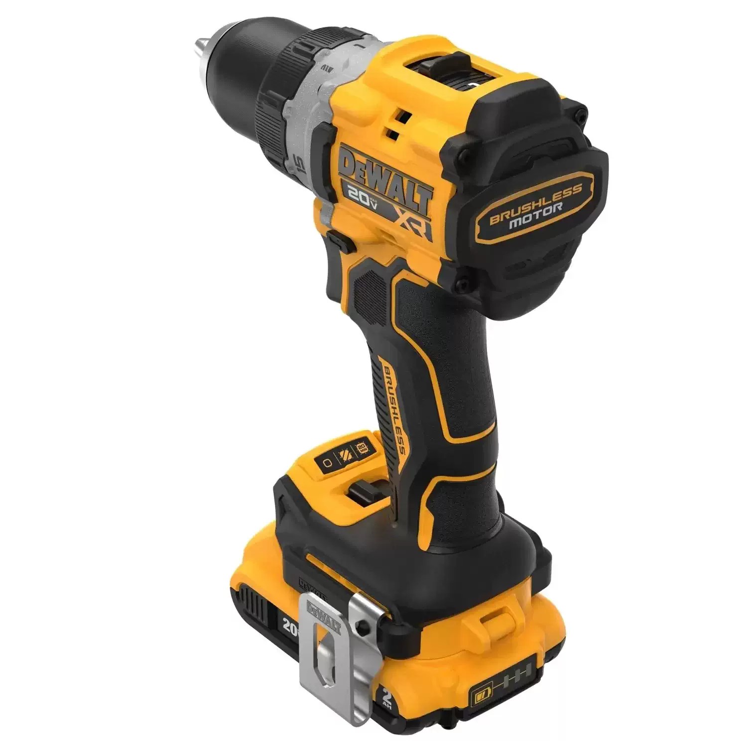Dewalt DCD800D2 20V MAX XR Brushless Cordless Compact 1/2" Drill / Driver Kit, (2) 2AH