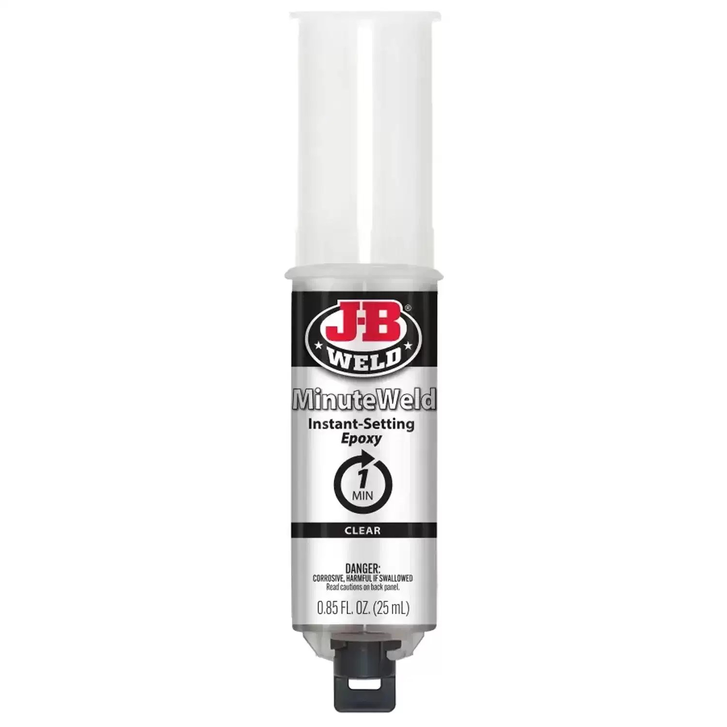 J-B Weld 50101 25mL MinuteWeld Instant Setting Epoxy Syringe - World's Strongest Bond