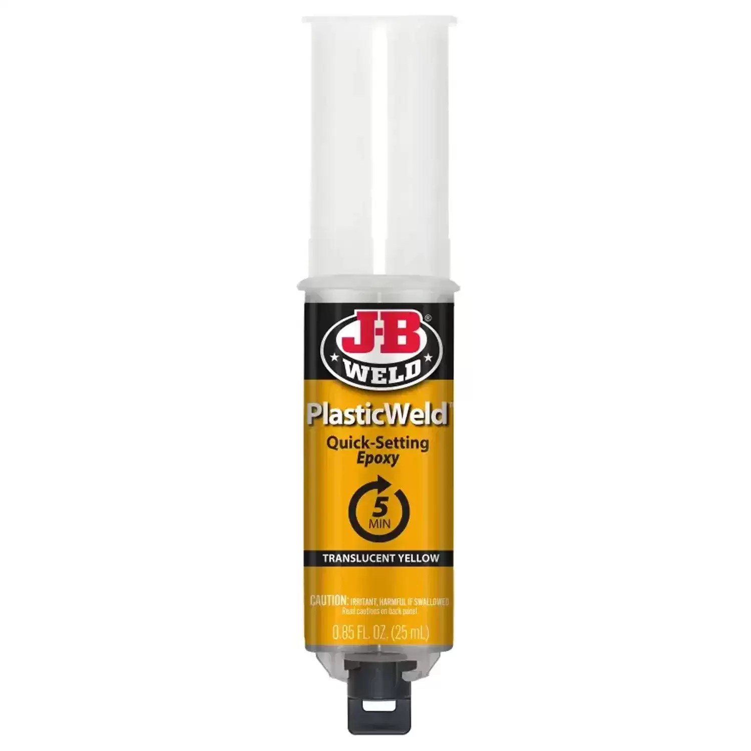 J-B Weld 50132 25mL PlasticWeld Quick Setting Epoxy Syringe - World's Strongest Bond