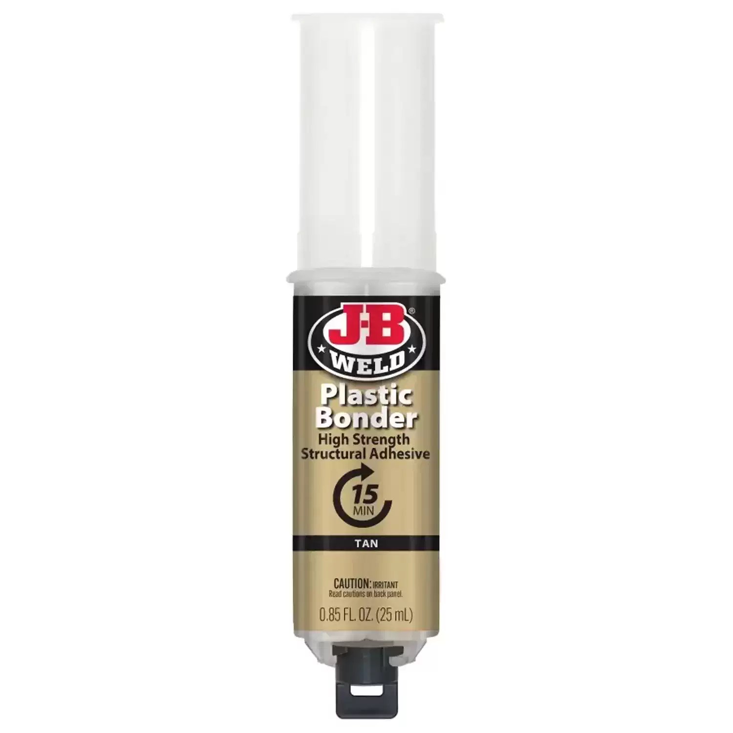 J-B Weld 50133 25mL PlasticBonder Structural Plastic Adhesive Syringe - World's Strongest Bond