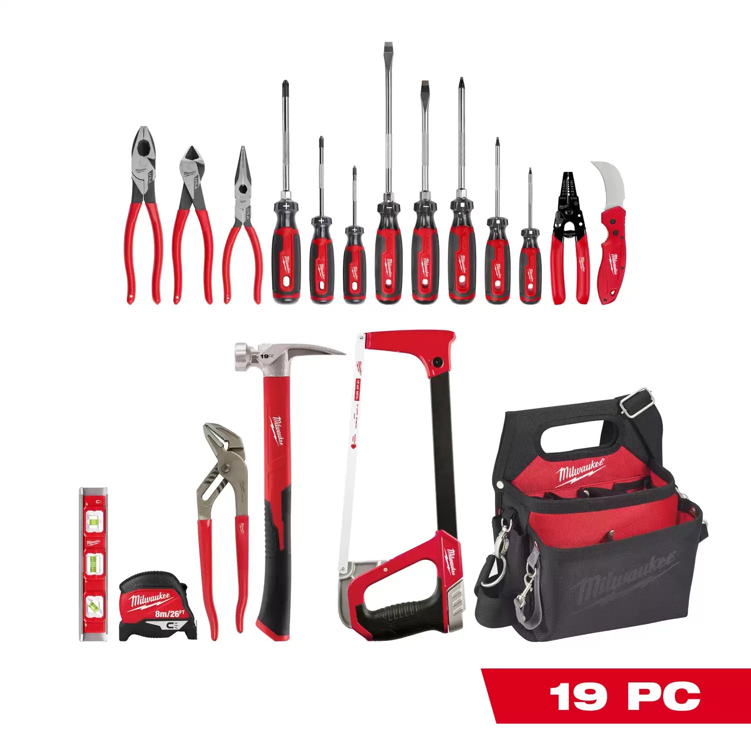 Milwaukee 48-22-0147 19pc Electrical Apprentice Hand Tool Kit