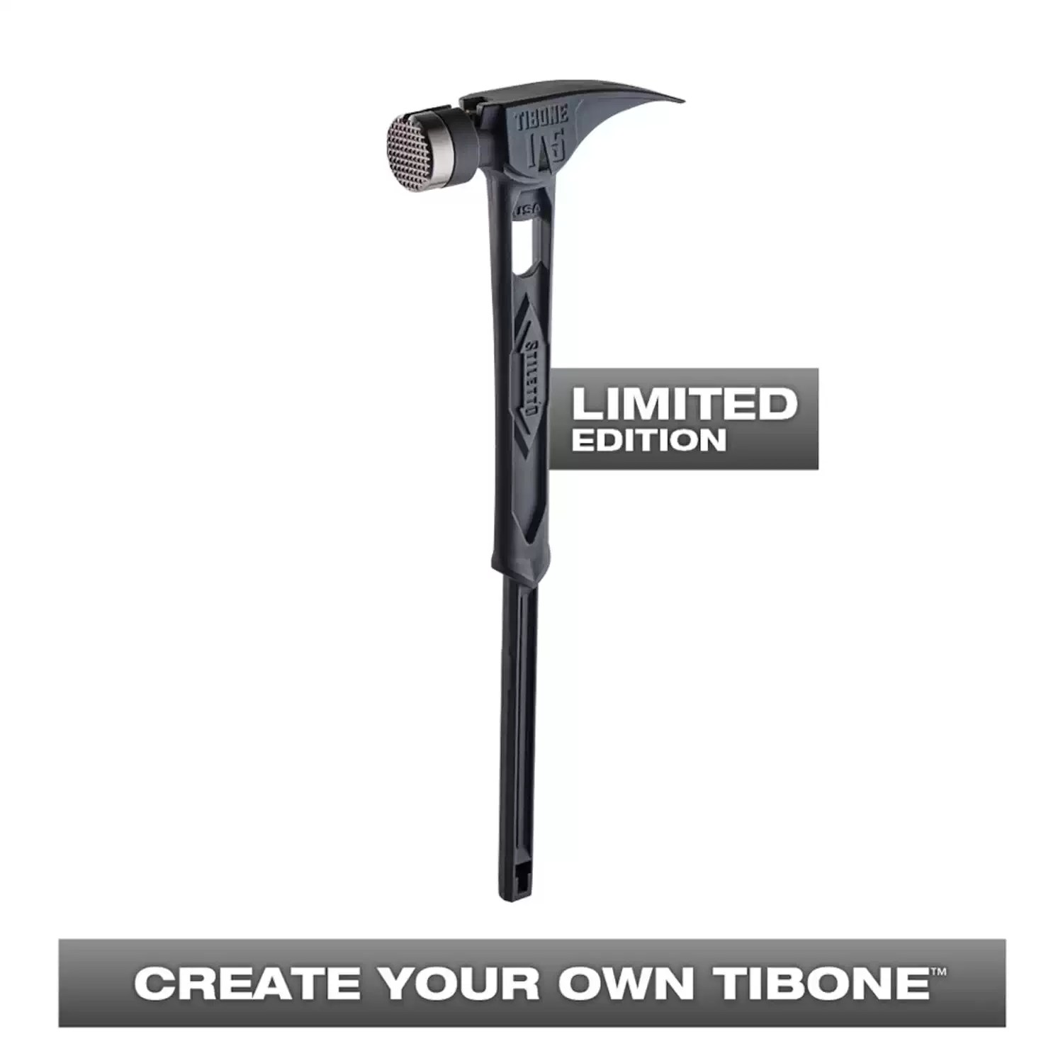 Stiletto TIB15MC-CBL TIBONE Black 15oz Milled Casting Titanium Hammer - Limited Edition