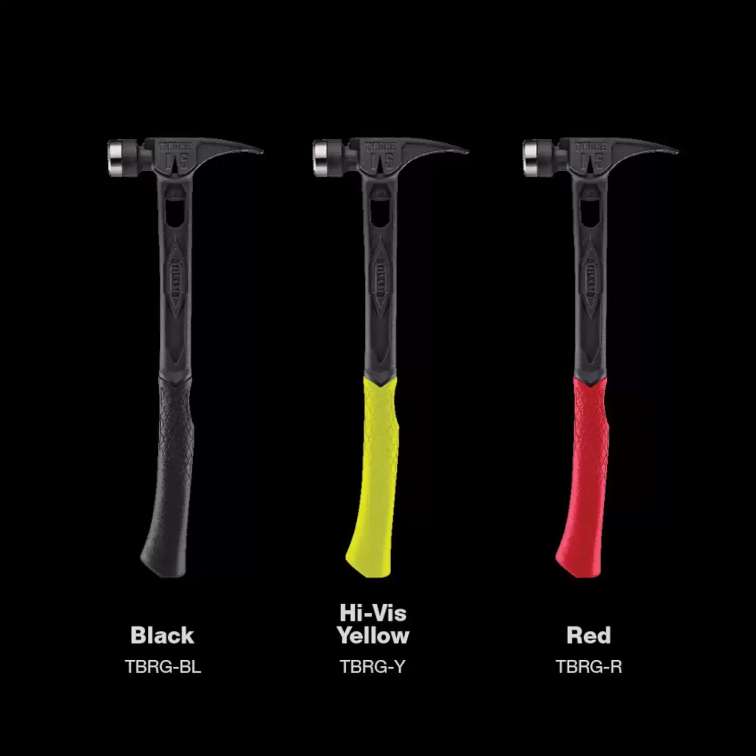 Stiletto TIB15MC-CBL TIBONE Black 15oz Milled Casting Titanium Hammer - Limited Edition