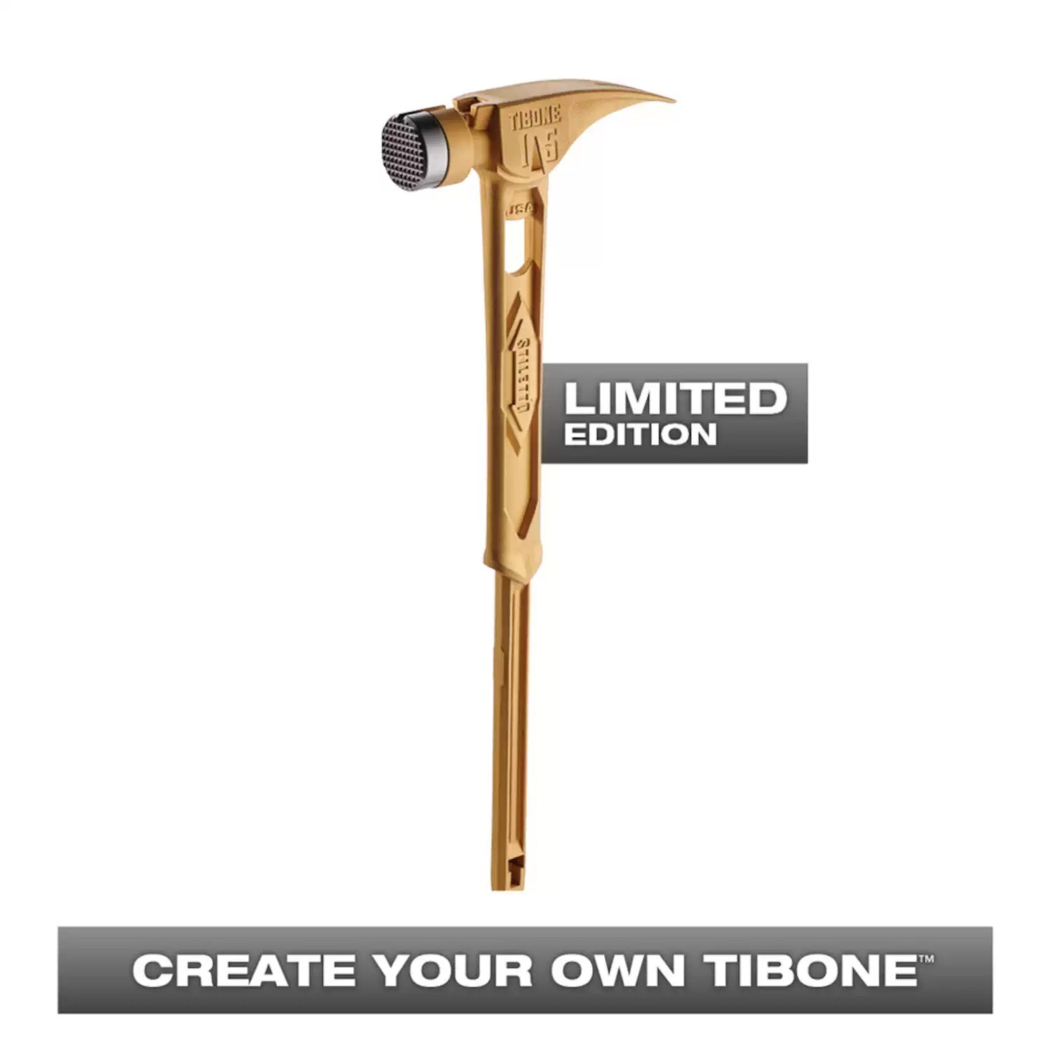 Stiletto TIB15MC-CG TIBONE Gold 15oz Milled Casting Titanium Hammer - Limited Edition