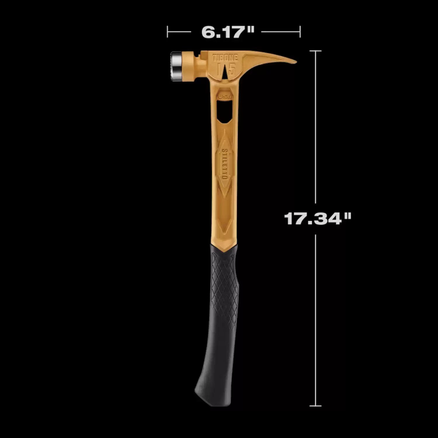 Stiletto TIB15MC-CG TIBONE Gold 15oz Milled Casting Titanium Hammer - Limited Edition