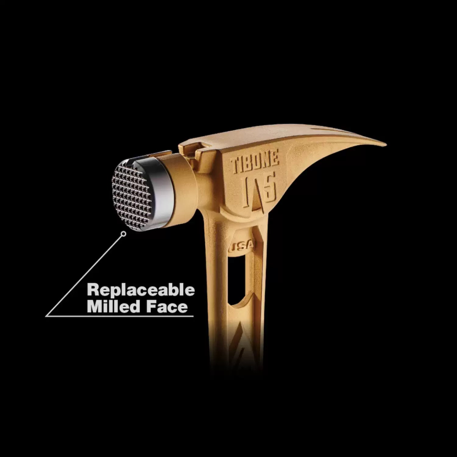 Stiletto TIB15MC-CG TIBONE Gold 15oz Milled Casting Titanium Hammer - Limited Edition