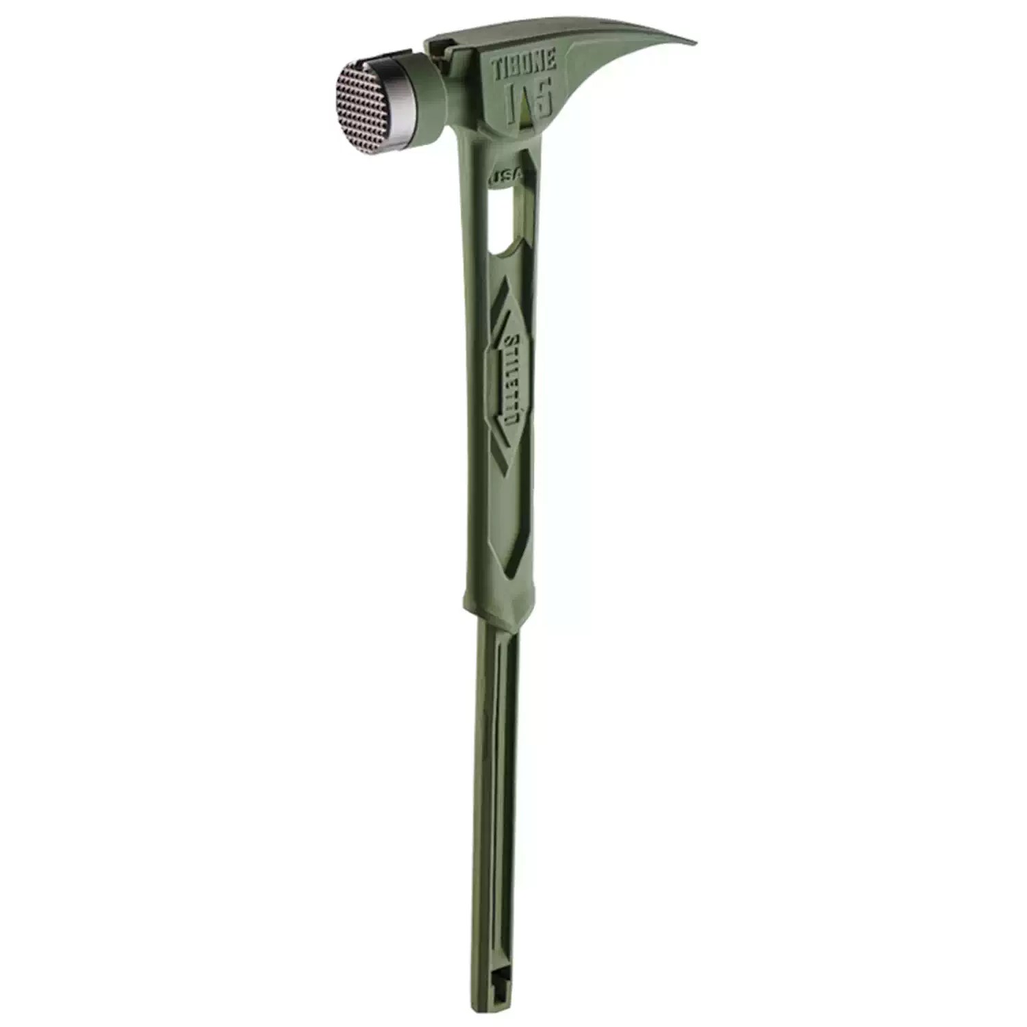 Stiletto TIB15MC-CGR TIBONE Army Green 15oz Milled Casting Titanium Hammer - Limited Edition