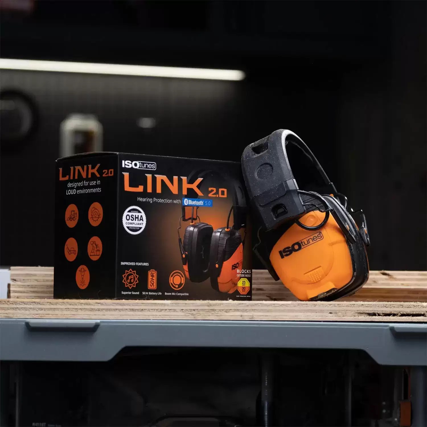 ISOtunes IT-48 LINK 2.0 Bluetooth 5.0 Safety Orange Earmuffs