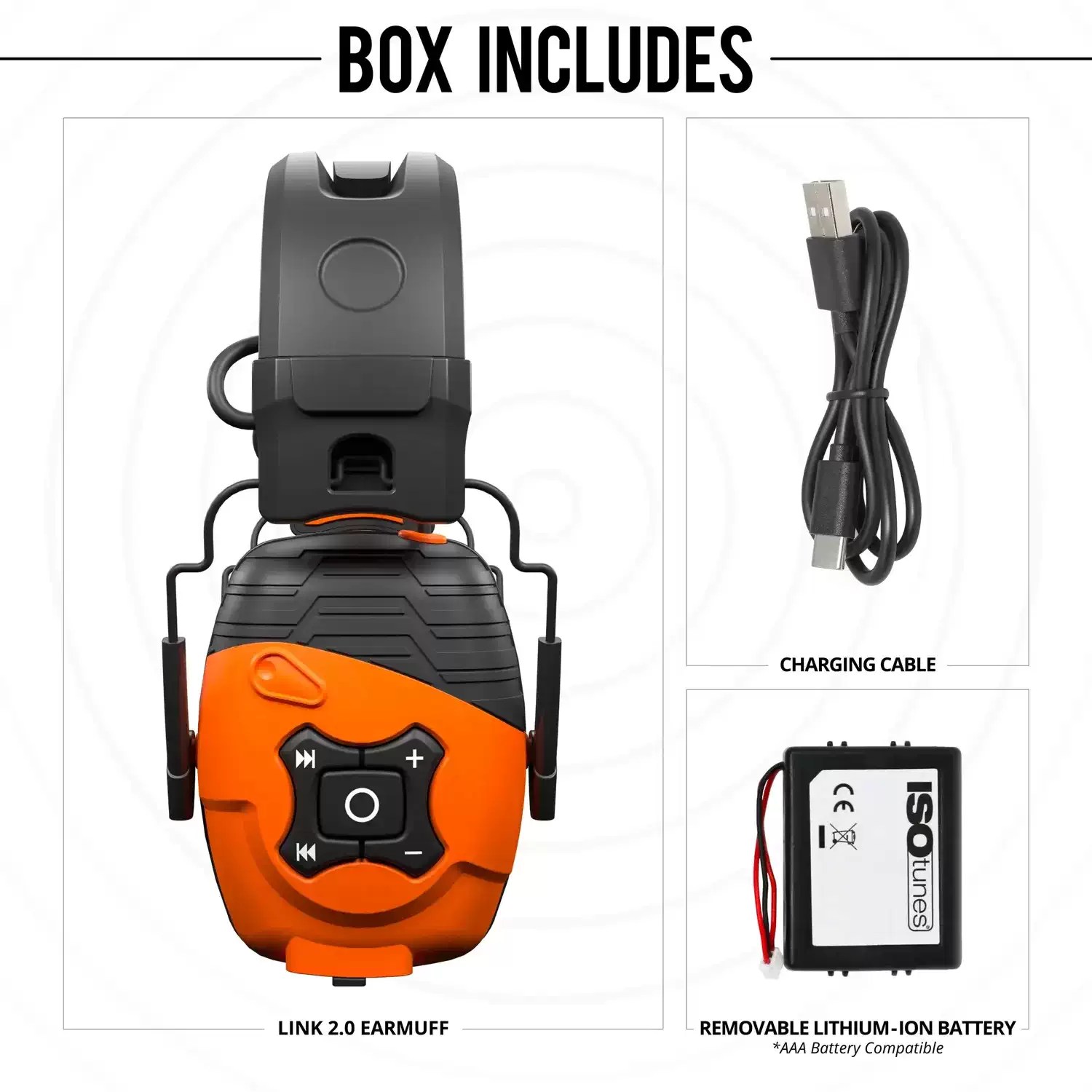 ISOtunes IT-48 LINK 2.0 Bluetooth 5.0 Safety Orange Earmuffs