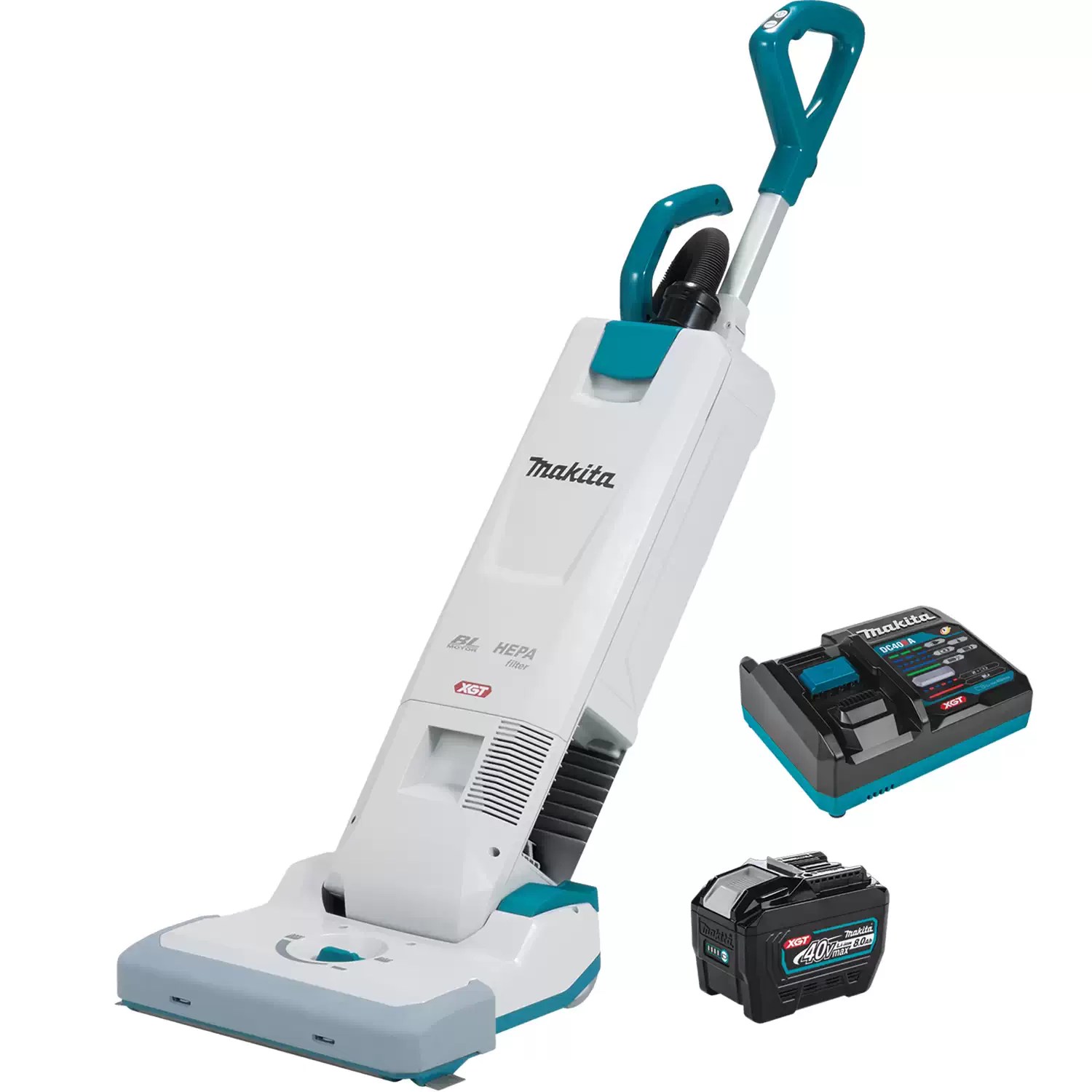 Makita VC010GL101 40Vmax XGT Brushless Cordless 5L Upright Vacuum Cleaner Kit (1) 8AH