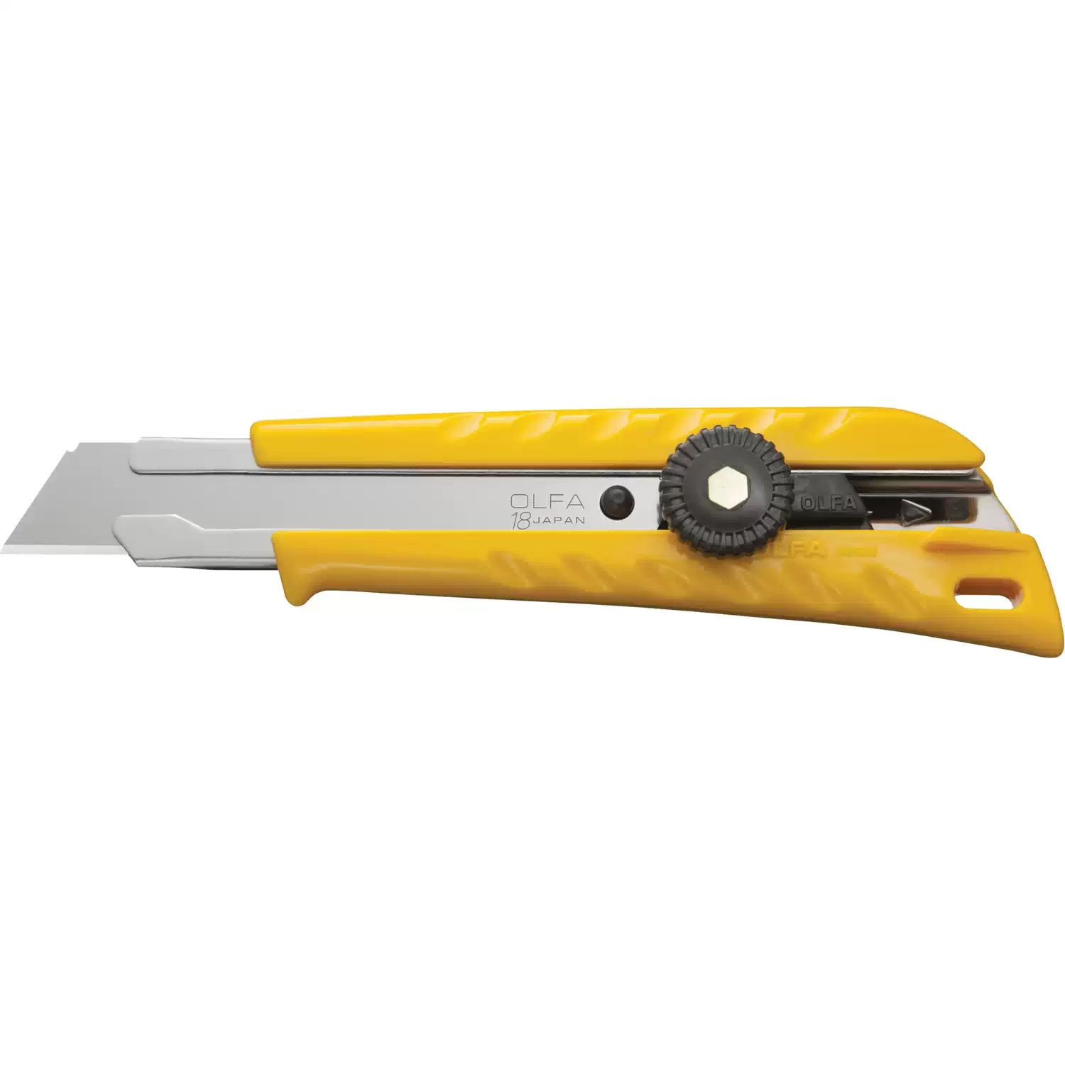 OLFA L-1/SOL 18mm Ratchet-Lock Utility Knife with Solid Blade