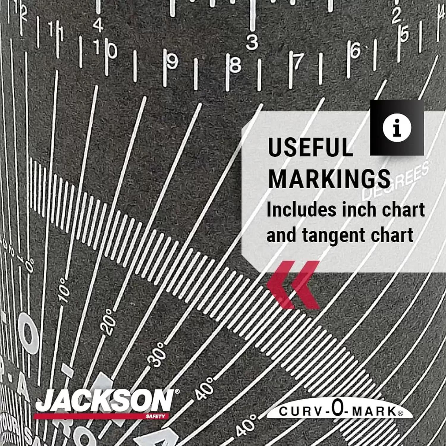 Jackson Safety 14752 Curv-O-Mark Medium 3" - 6" Pipe Wrap-A-Round