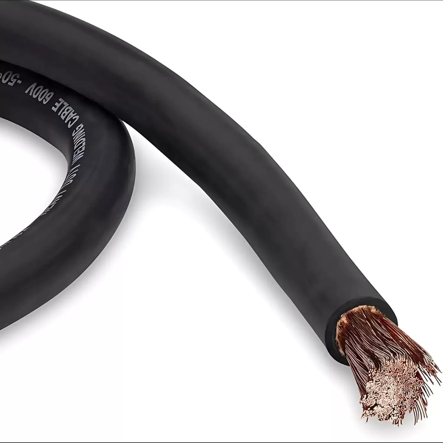 PowerWeld 1/0 By The Foot Black 600V #1/0 AWG Flex-A-Prene Welding Cable