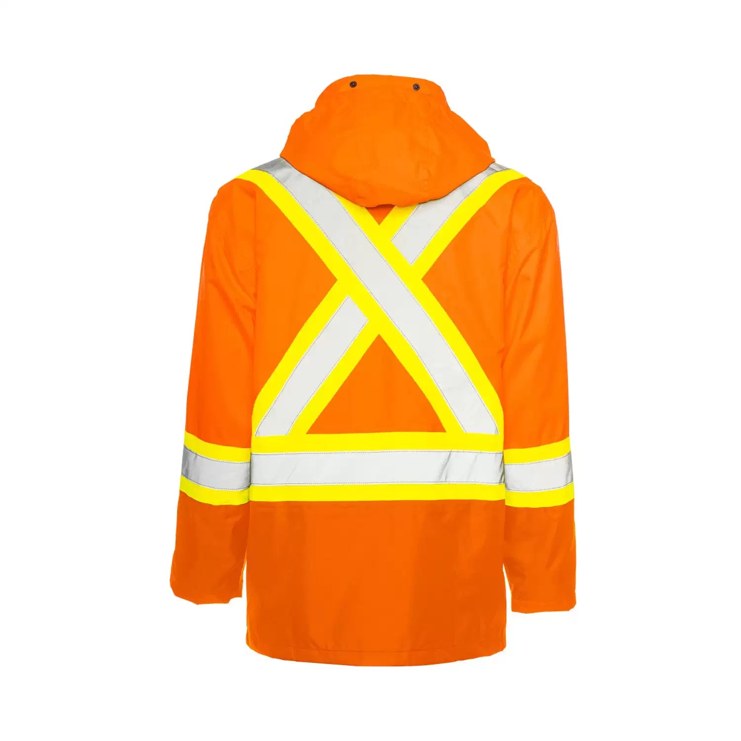 WASIP RJ95O-M Ground Force Safety Size Medium Hi-Vis Orange Ripstop Rain Jacket