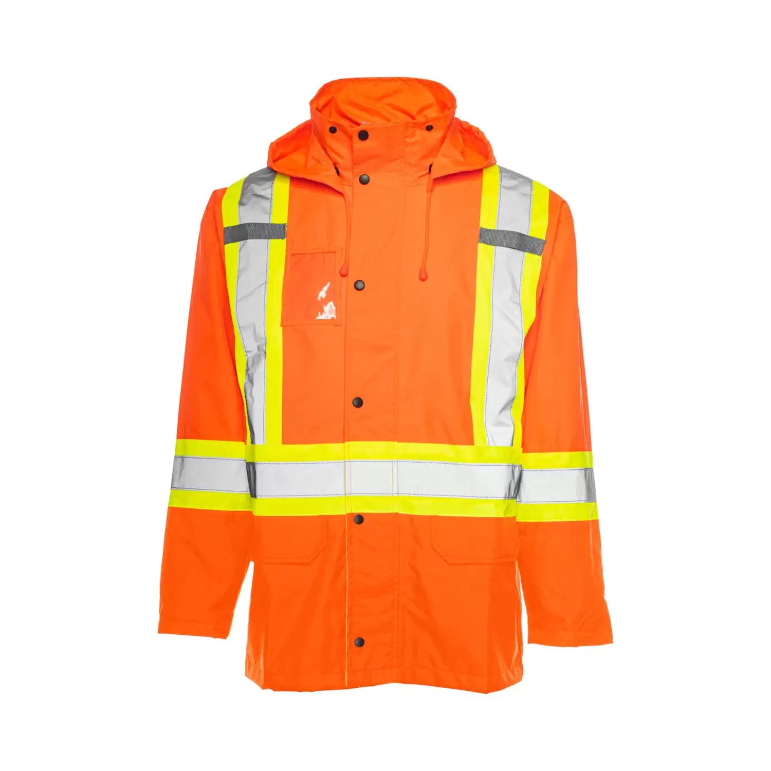 WASIP RJ95O-XL Ground Force Safety Size Extra Large Hi-Vis Orange Ripstop Rain Jacket