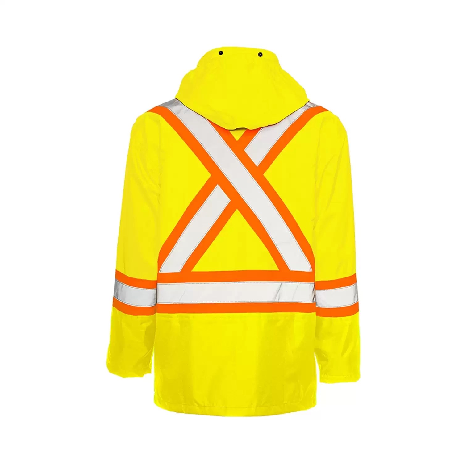 WASIP RJ95Y-L Ground Force Large (L, LG) Hi-Vis Ripstop Rain Jacket – Hi-Vis Safety Yellow