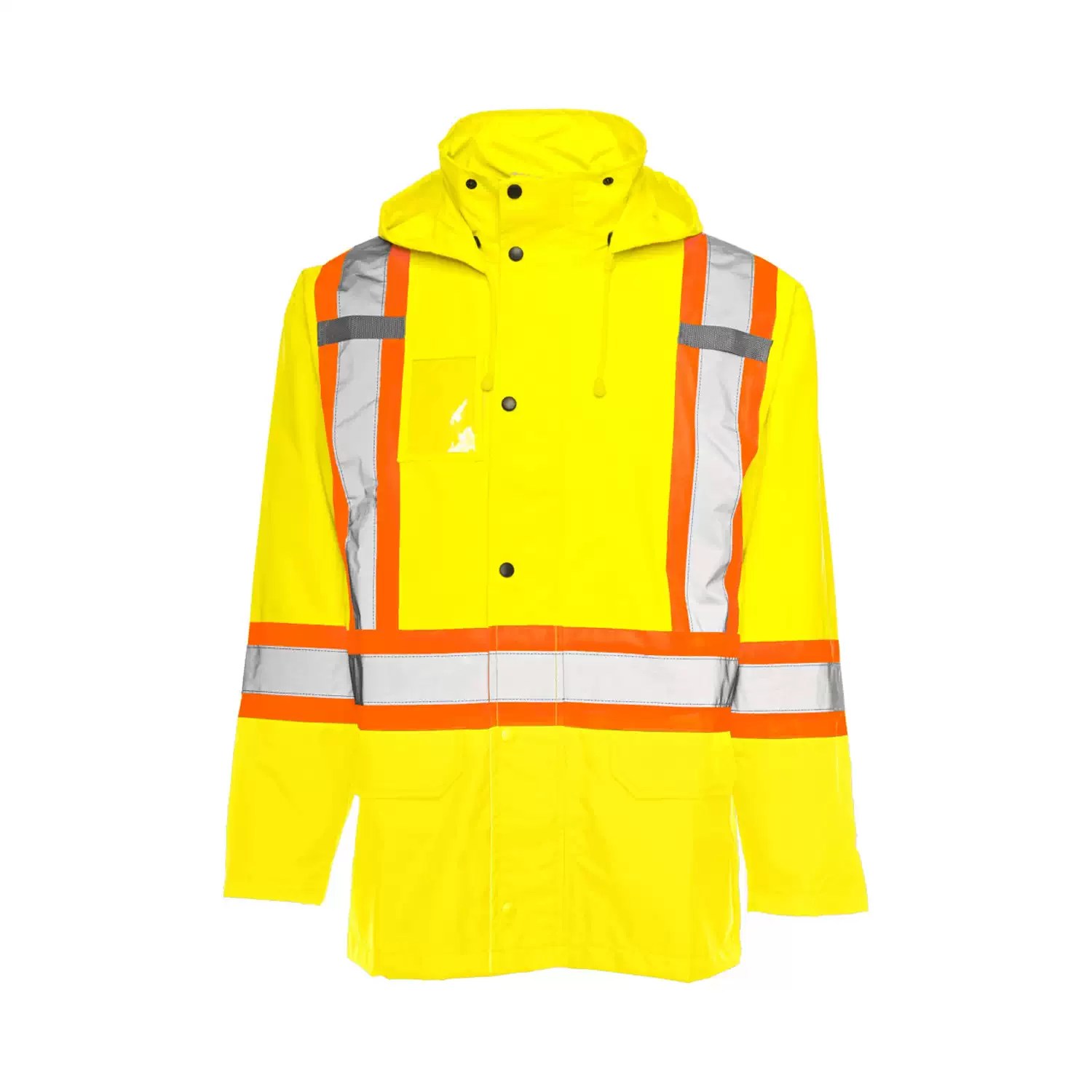 WASIP RJ95Y-XS Ground Force Extra Small (XS, X-SM) Hi-Vis Ripstop Rain Jacket – Hi-Vis Safety Yellow