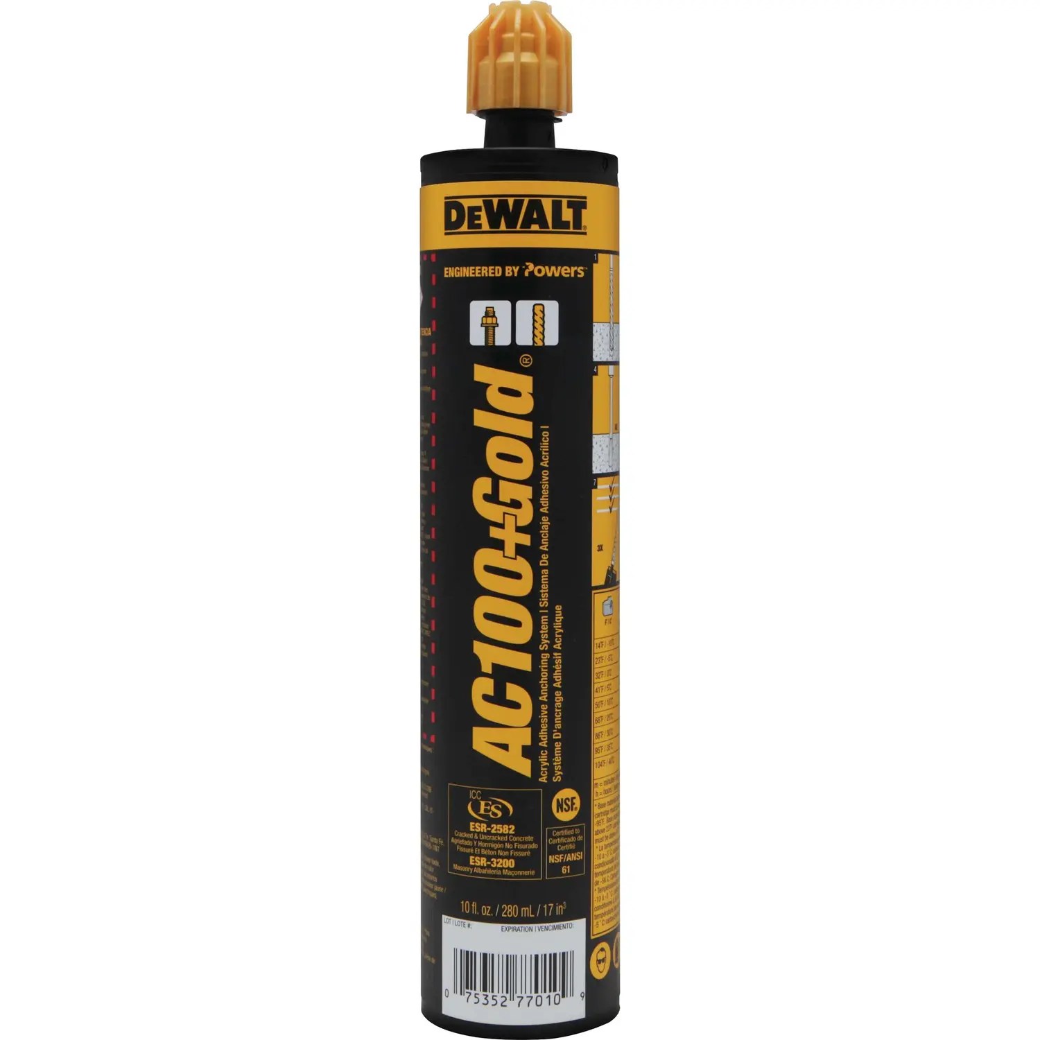 Dewalt 8478SD-PWR Ac100+Gold 9.5 Oz (280Ml) Quikshot