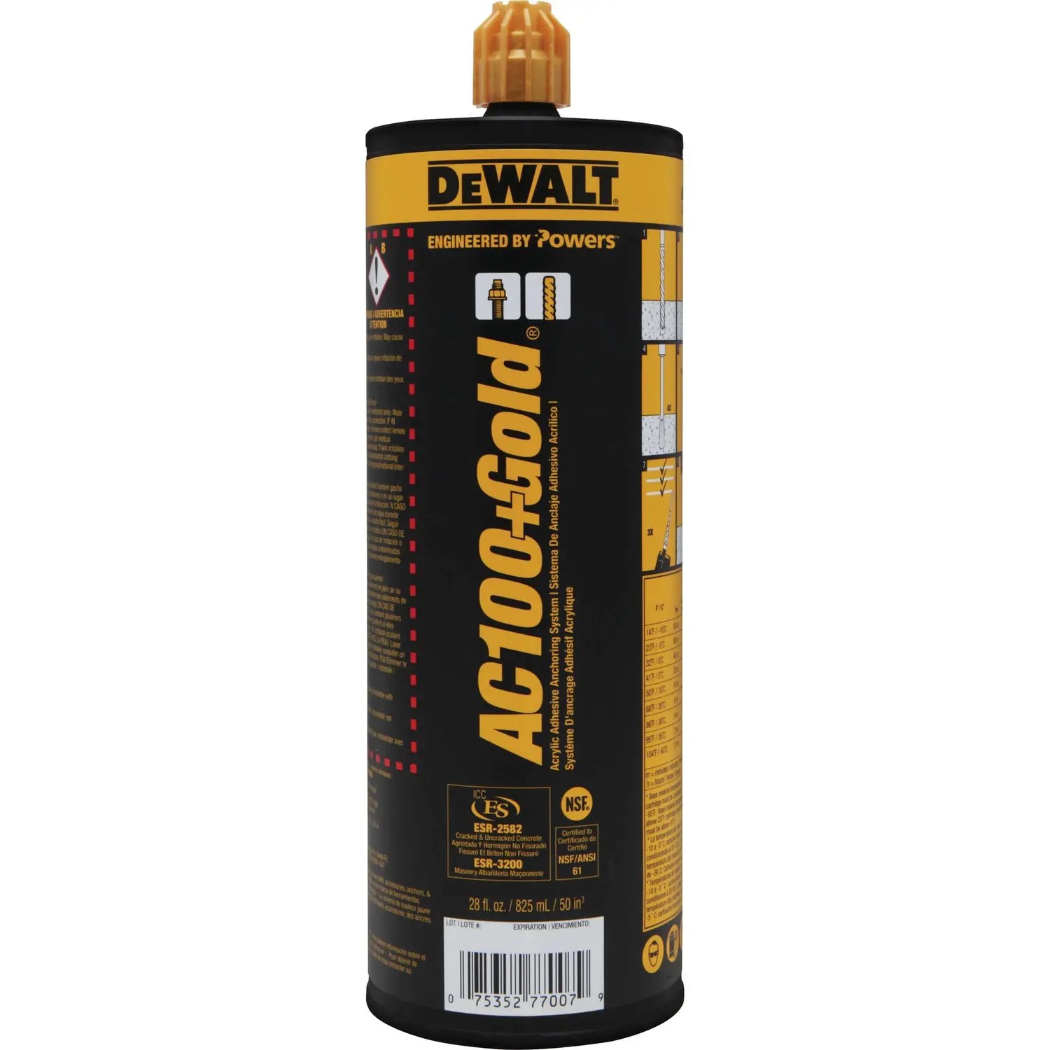 Dewalt 8490SD-PWR Ac100+Gold 28 Oz (825Ml) 10-1