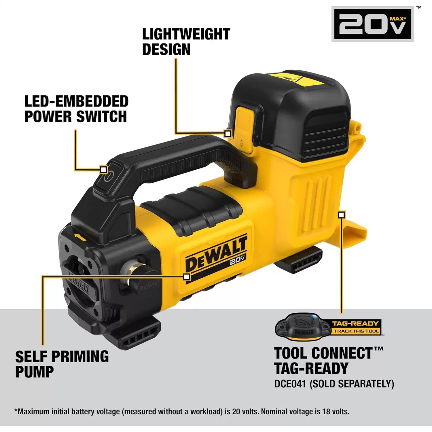 Dewalt DCE050B 20V MAX Transfer Pump - Tool Only