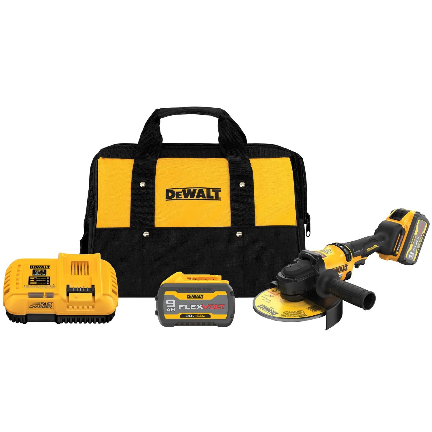 Dewalt DCG440X2 60V MAX* 7 in. Brushless Cordless Grinder with KICKBACK BREAK Kit